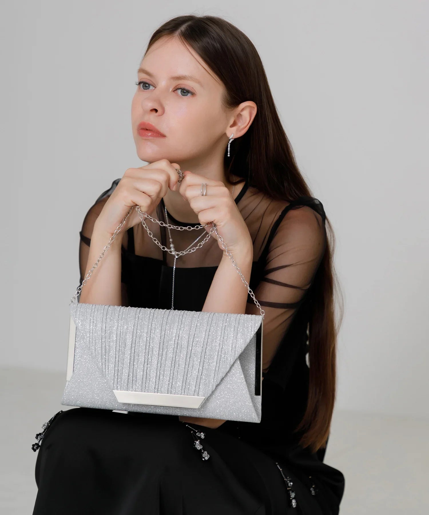 【一部当日発送】2WAYラメグリッターバッグ