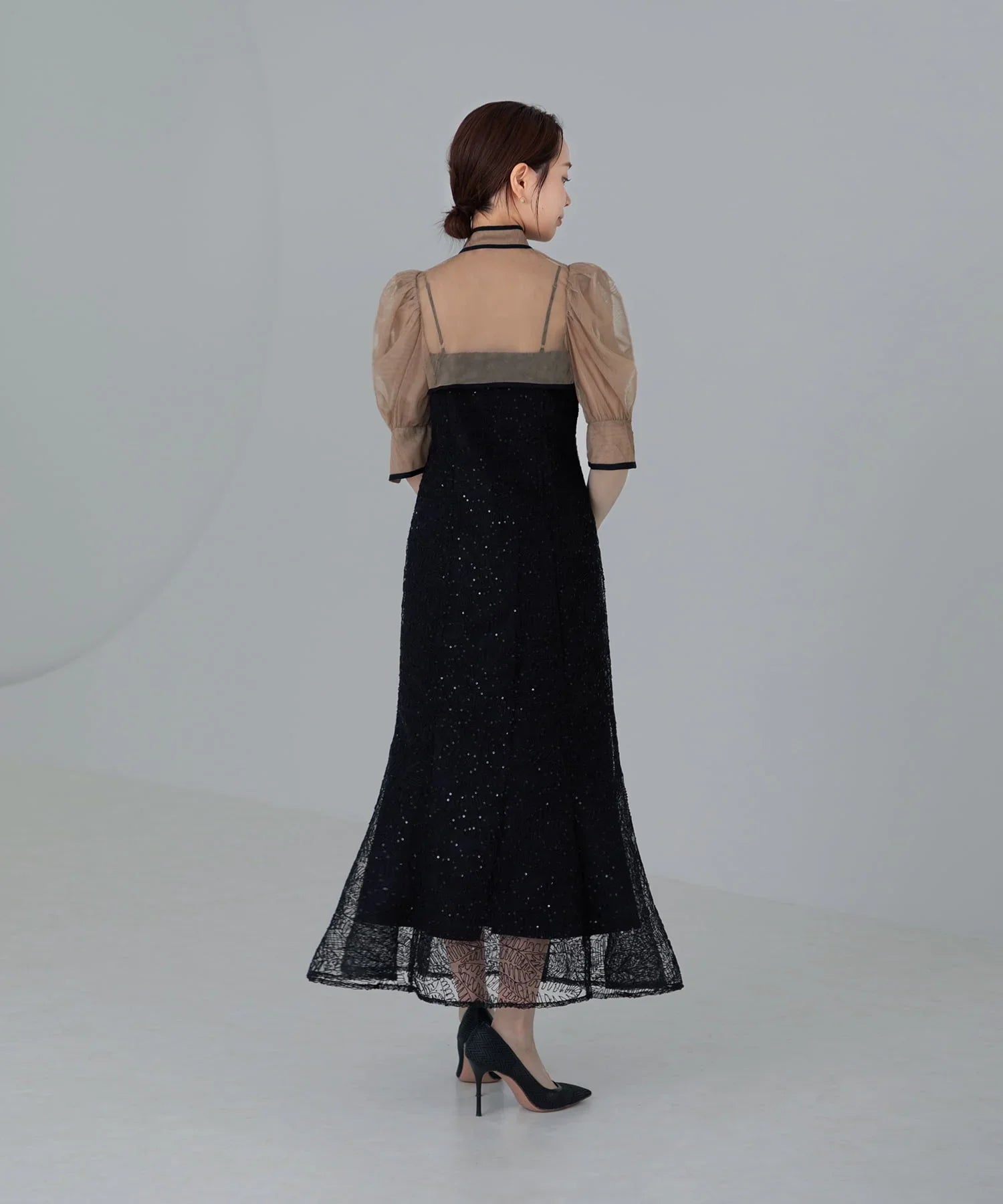 【当日発送】スパンコールボタニカルマーメイドボレロ2WAYワンピースドレス