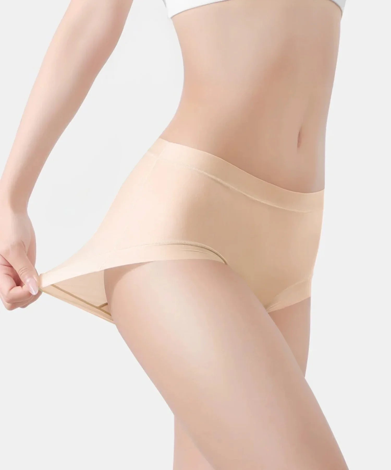 【当日発送】<呼吸する夏ショーツ>さらさら×シルクのような肌触り|シームレス極薄でラインが響きにくいひんやりショーツ|Lサイズ:妊婦さん着用可