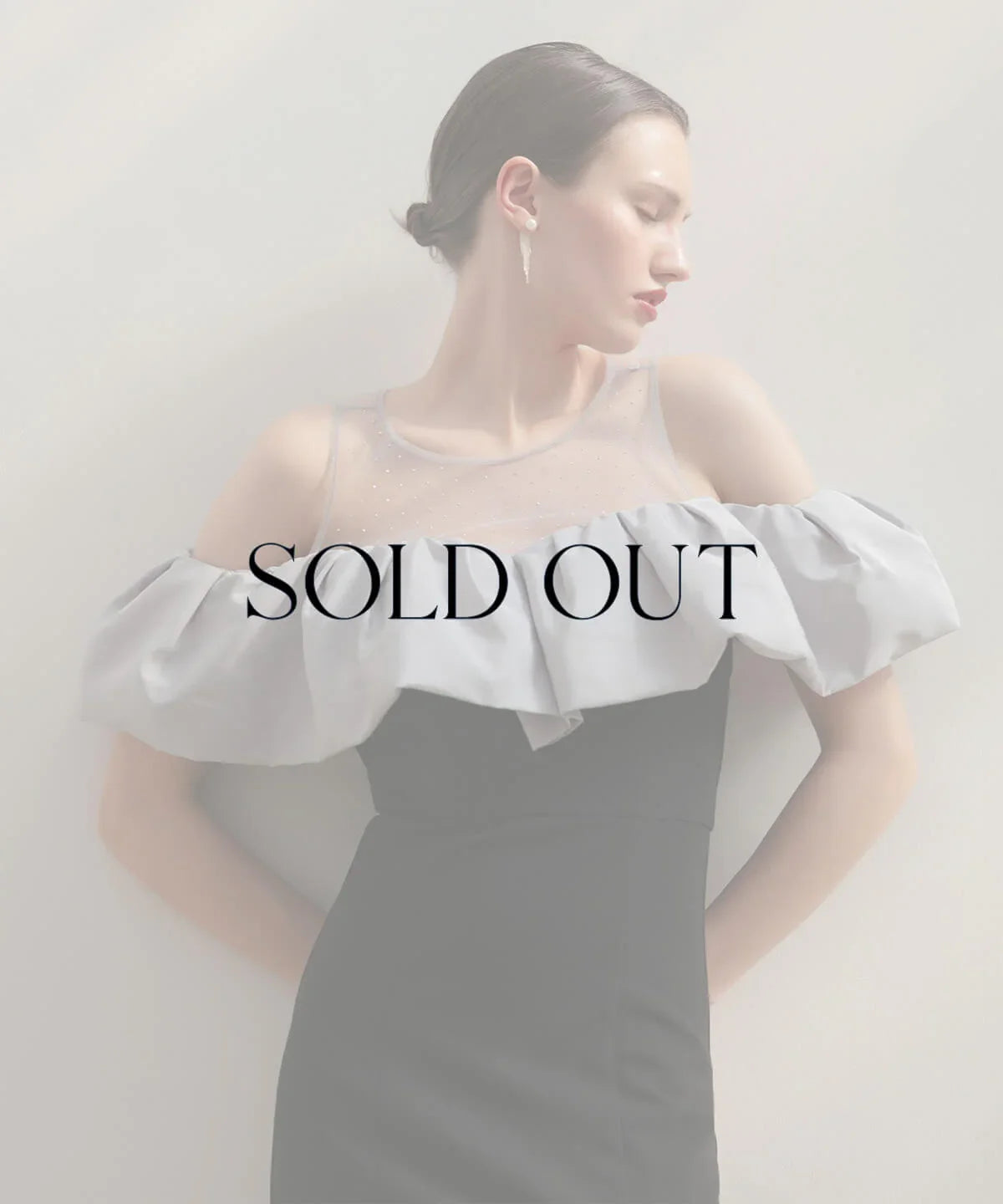 【LEJA LUXE】2WAY Stone Peplum Bustier Mermaid Dress