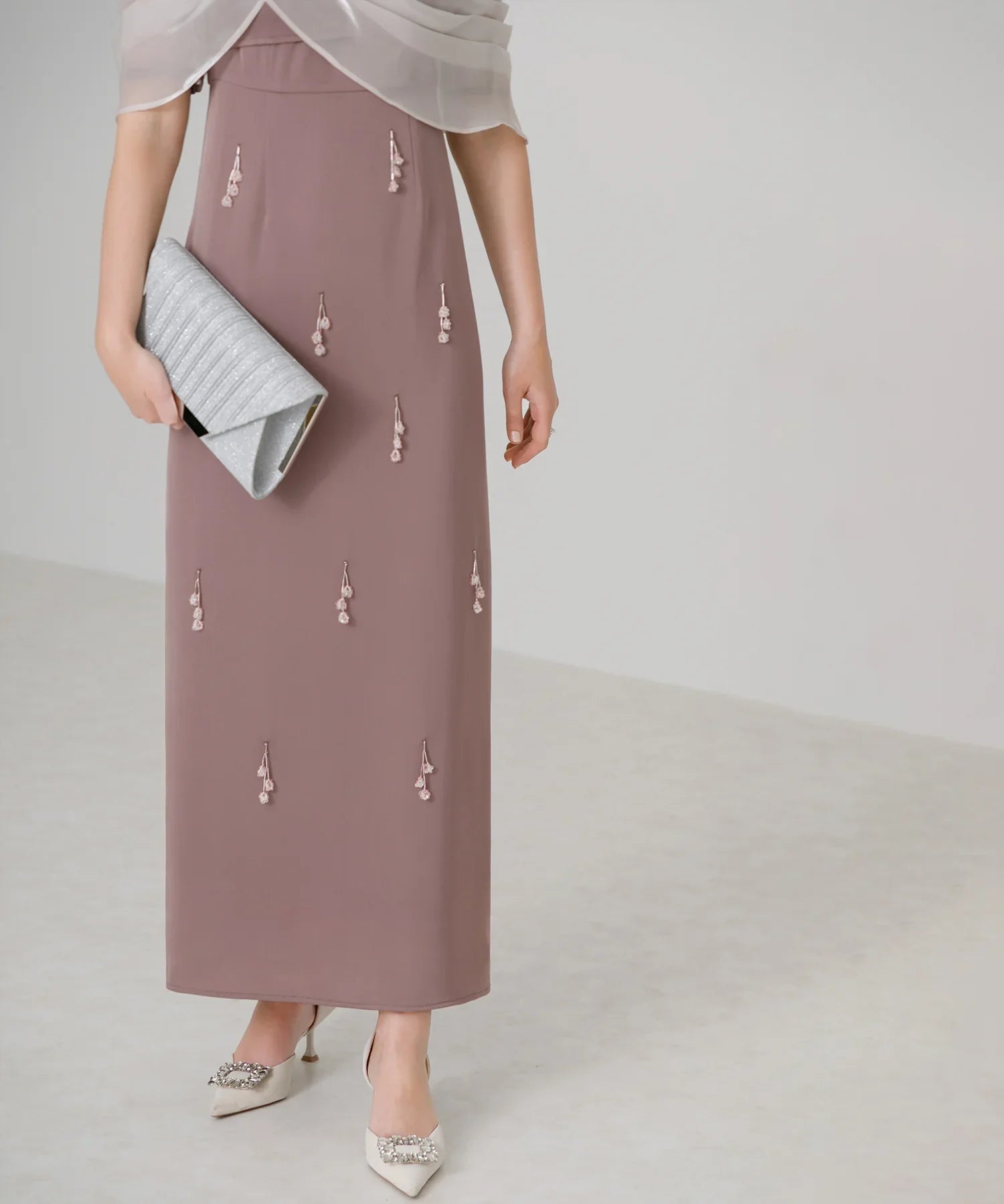 【SOLD OUT】2WAYシアーレイヤードビスチェIラインワンピースドレス