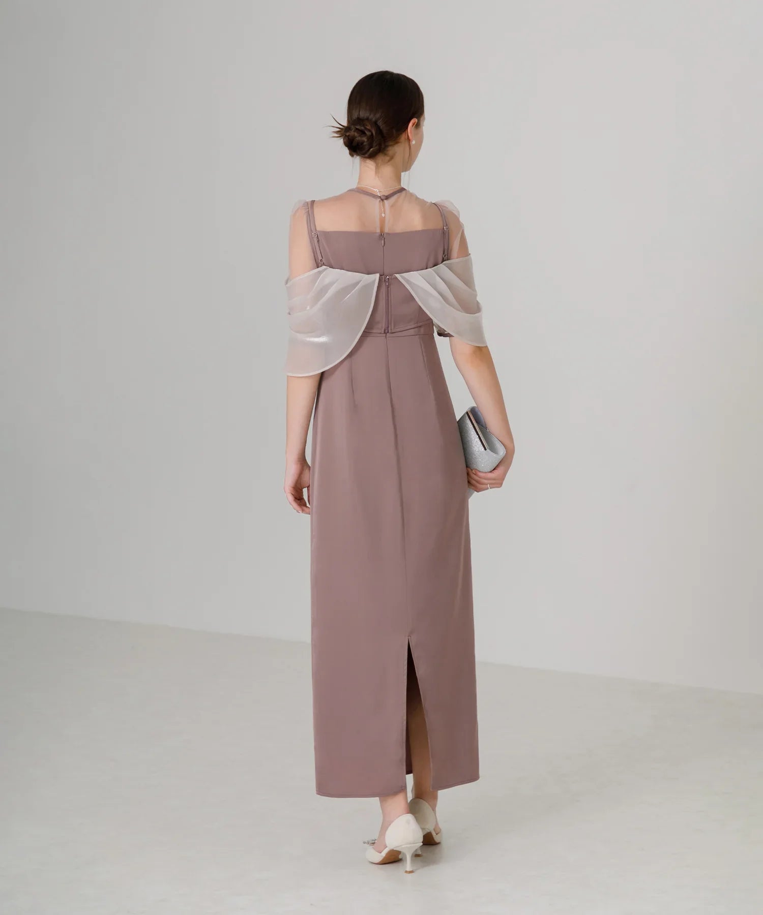 【SOLD OUT】2WAYシアーレイヤードビスチェIラインワンピースドレス