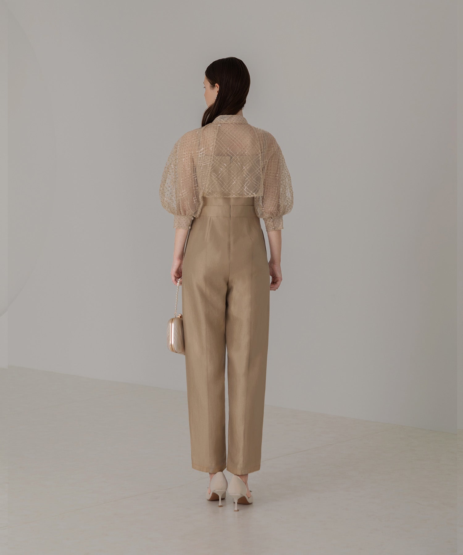 【当日発送】ドットスパンコールリボンボレロオールインワンパンツドレス