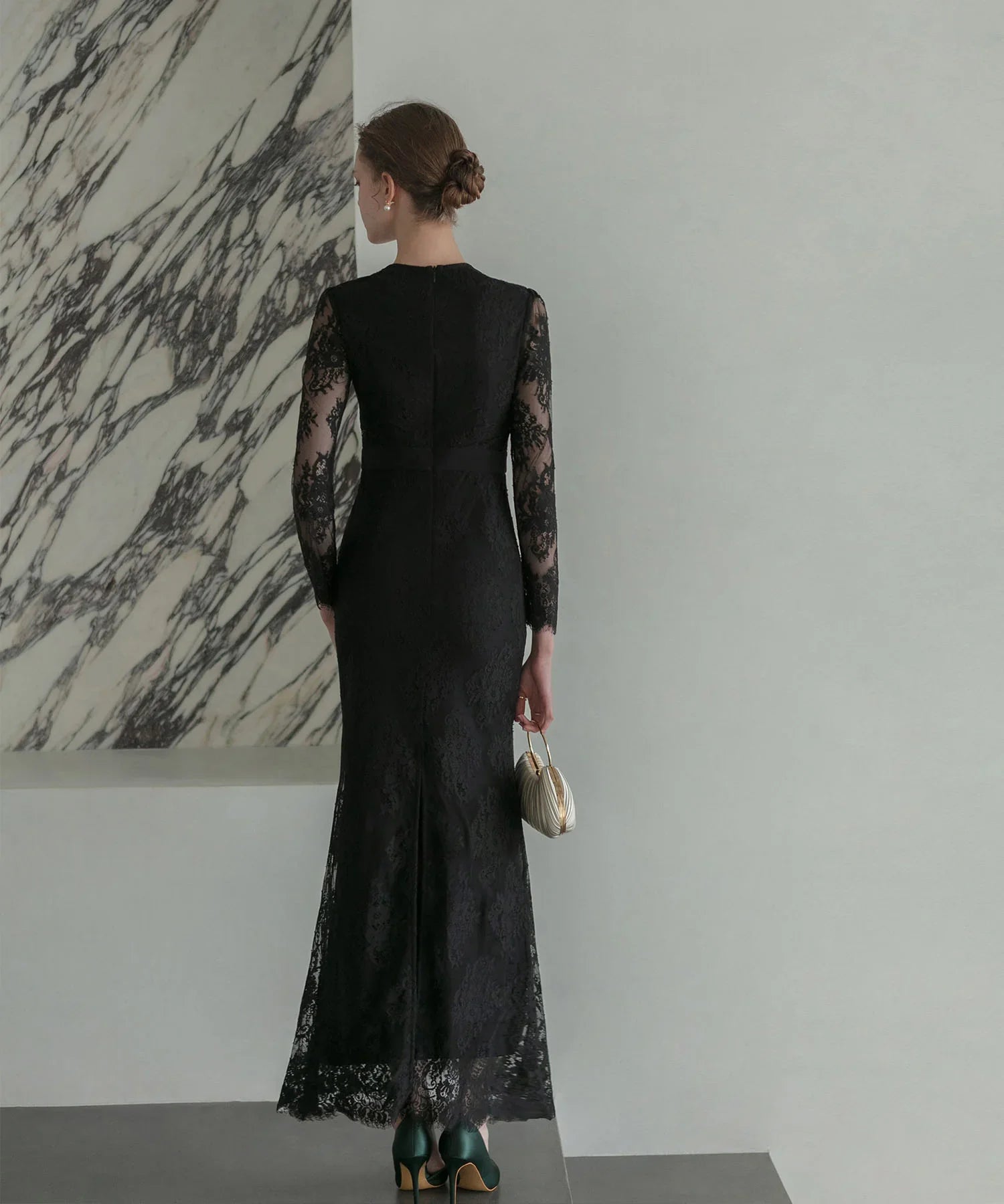 【LEJA LUXE】レースチューブデザインマーメイドドレス