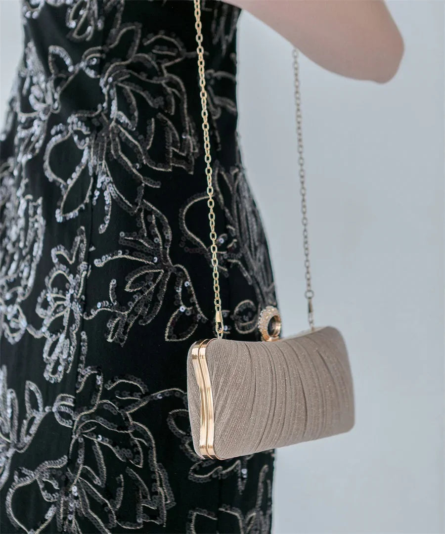 【当日発送】3WAYゴールドグリッターバッグ