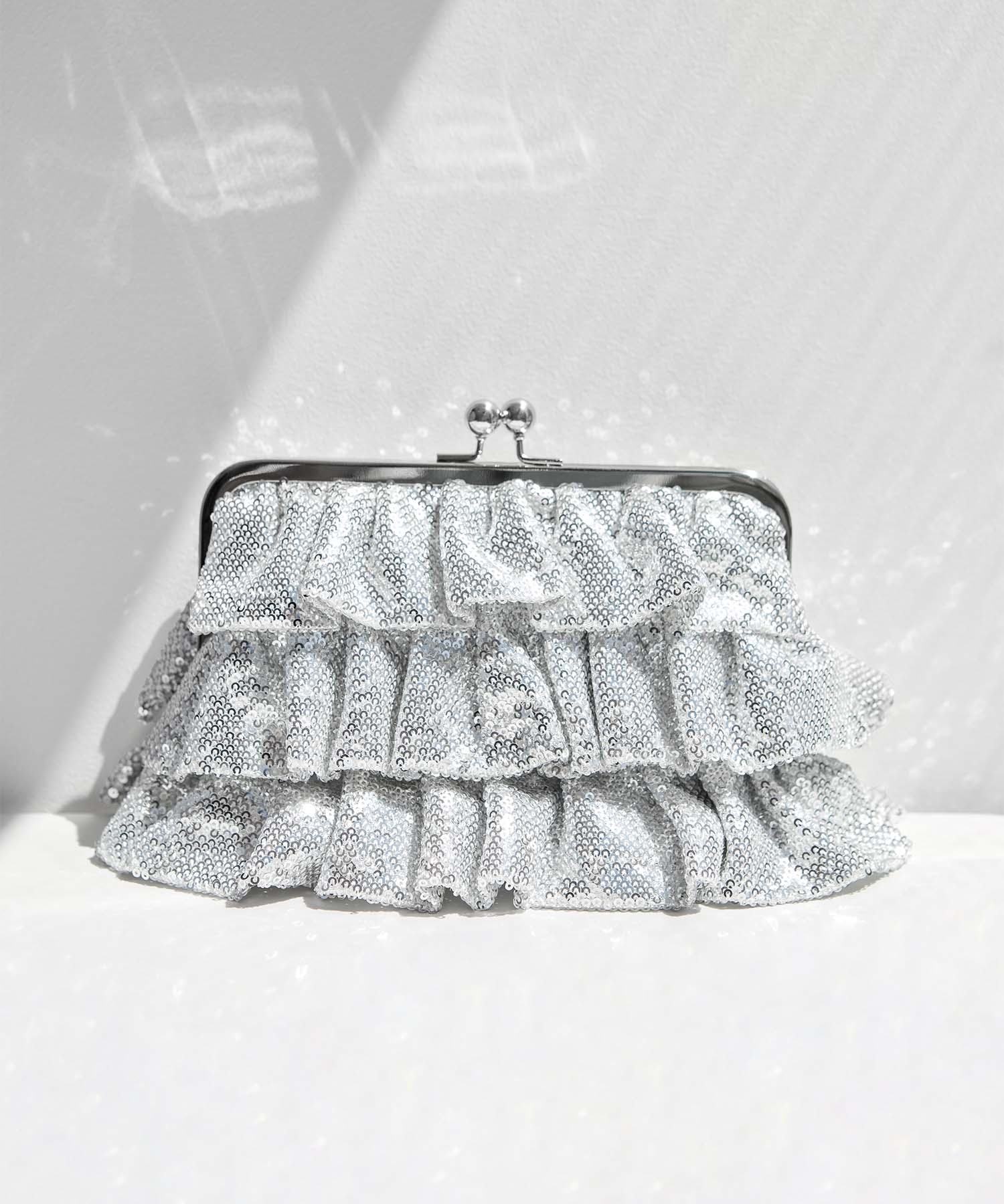 【当日発送】スパンコールフリルデザイン2WAYバッグ