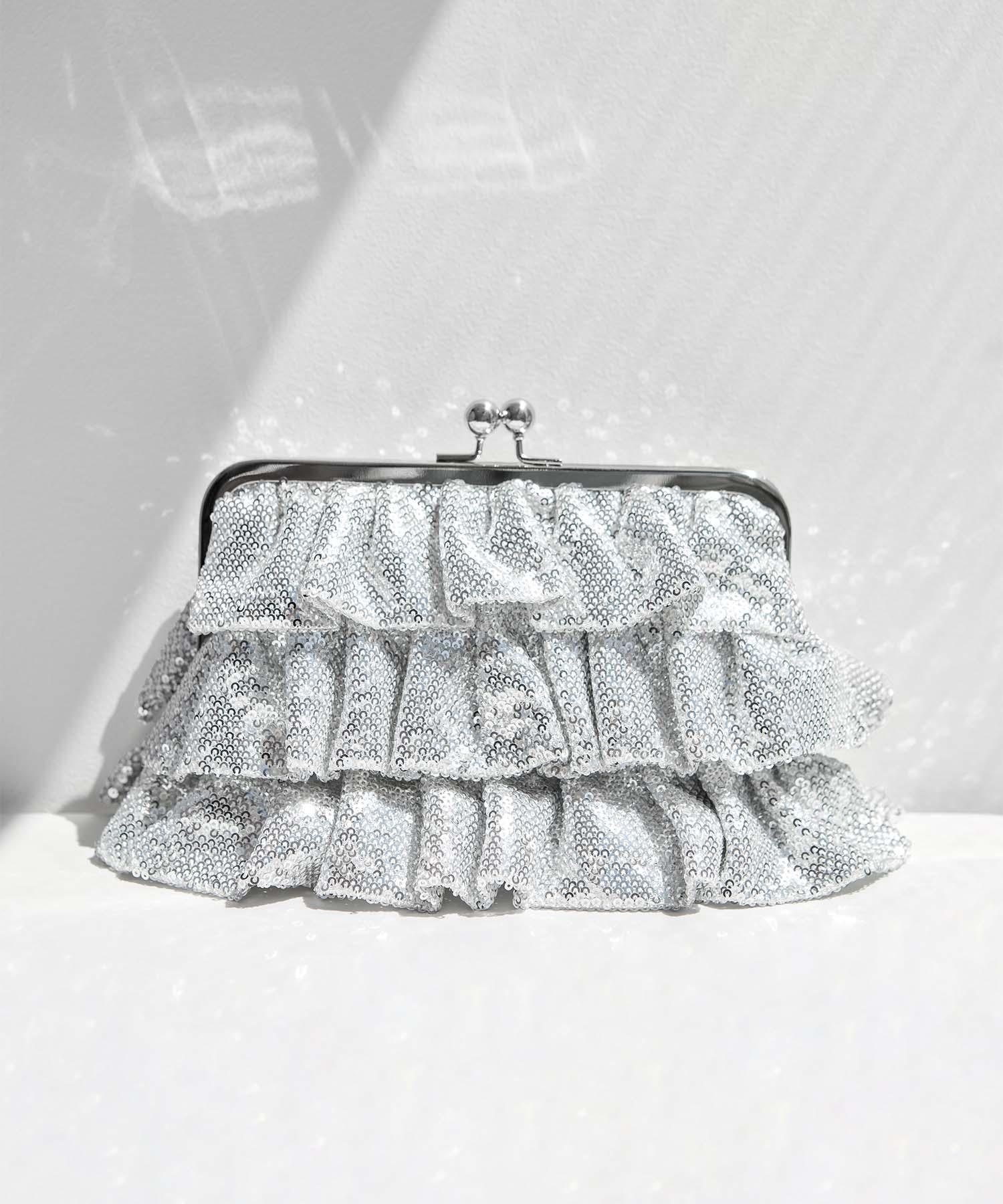 【当日発送】スパンコールフリルデザイン2WAYバッグ