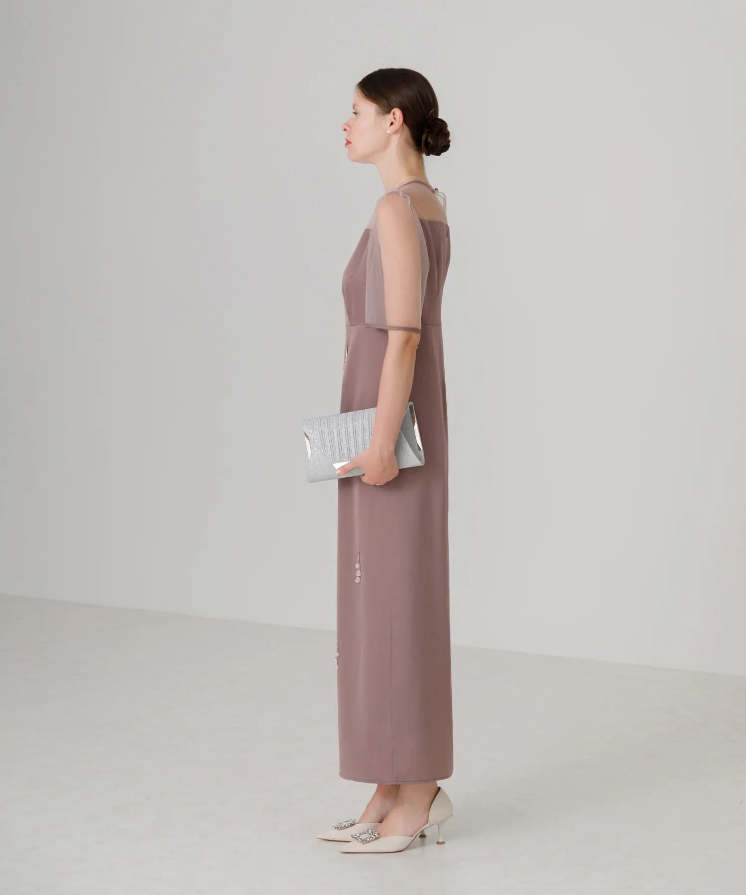 【SOLD OUT】2WAYシアーレイヤードビスチェIラインワンピースドレス