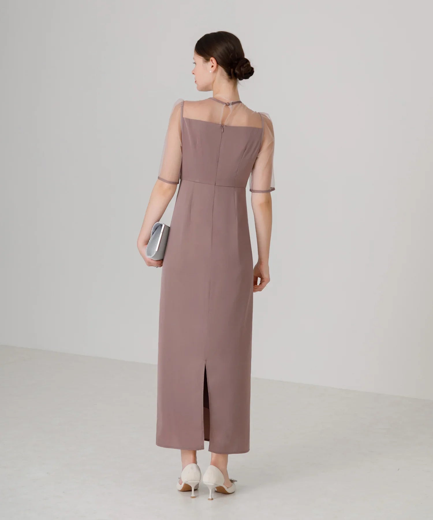 【SOLD OUT】2WAYシアーレイヤードビスチェIラインワンピースドレス