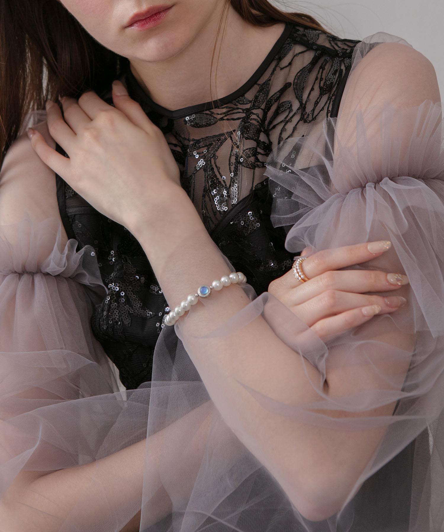 【当日発送】パールブルーストーン ブレスレット