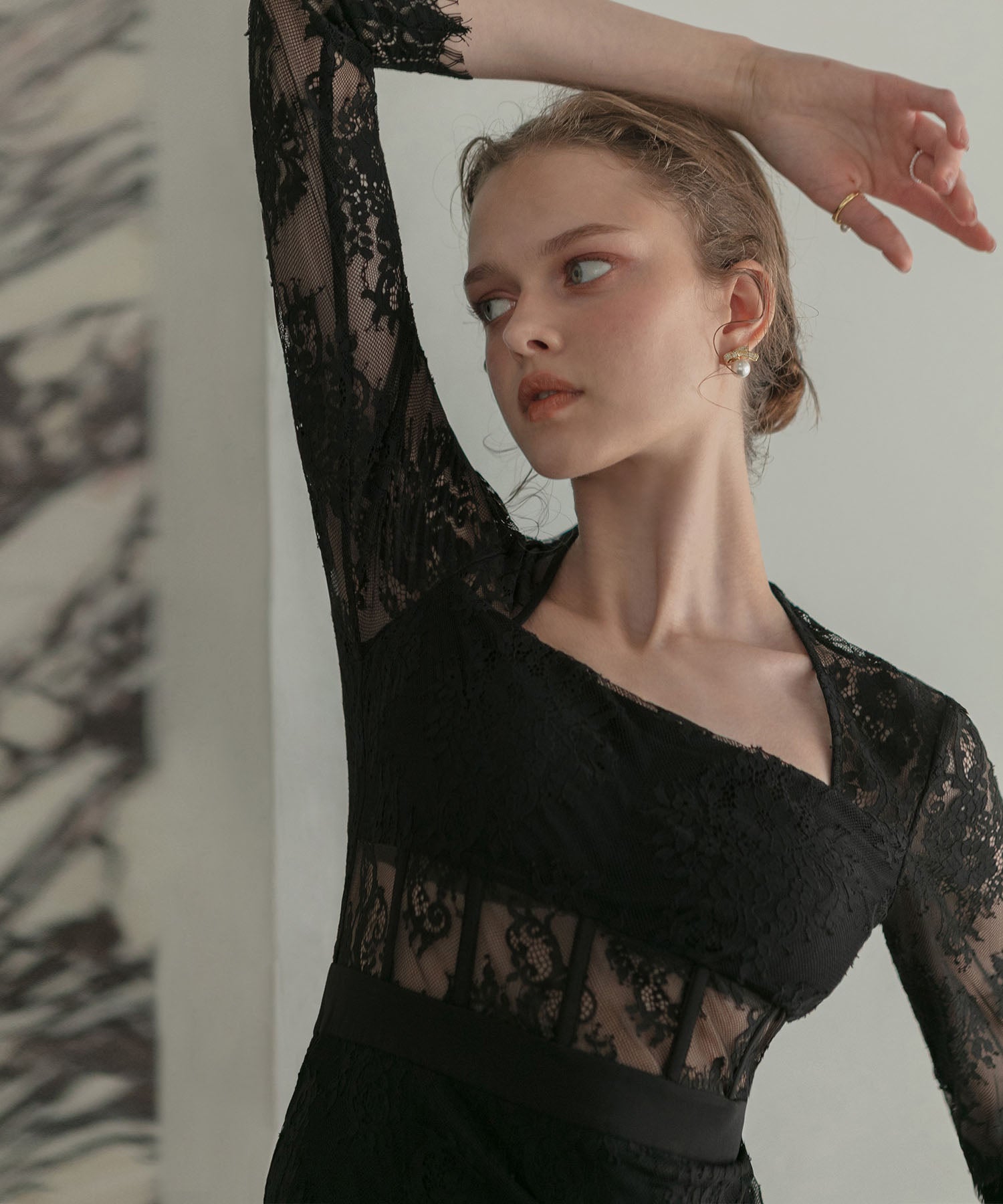 【LEJA LUXE】レースチューブデザインマーメイドドレス