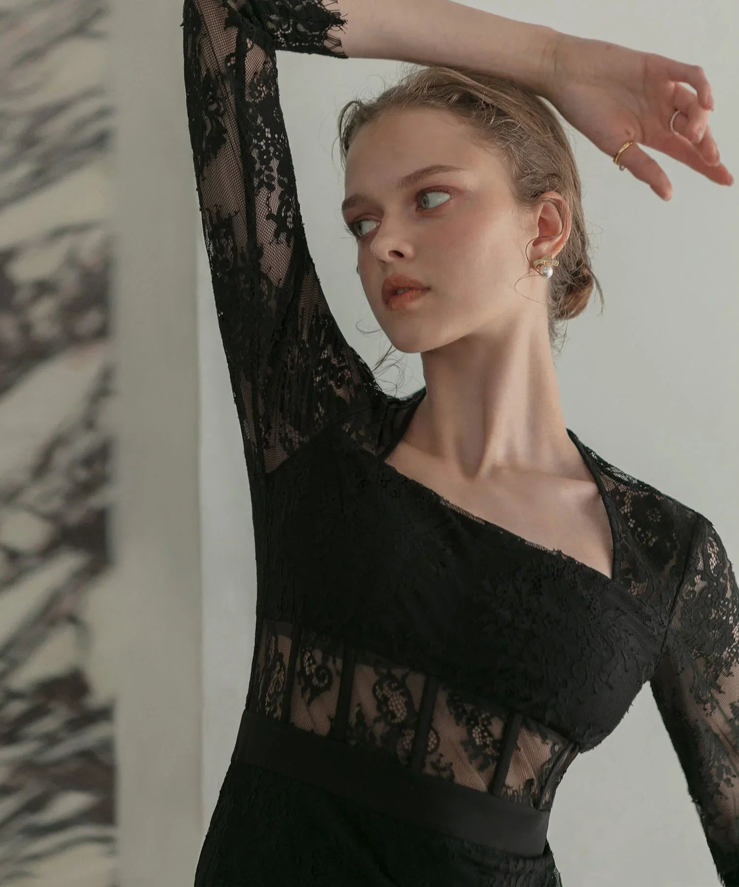 【LEJA LUXE】レースチューブデザインマーメイドドレス