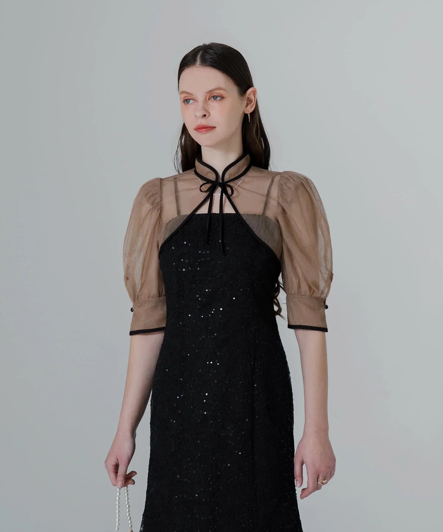 【当日発送】スパンコールボタニカルマーメイドボレロ2WAYワンピースドレス