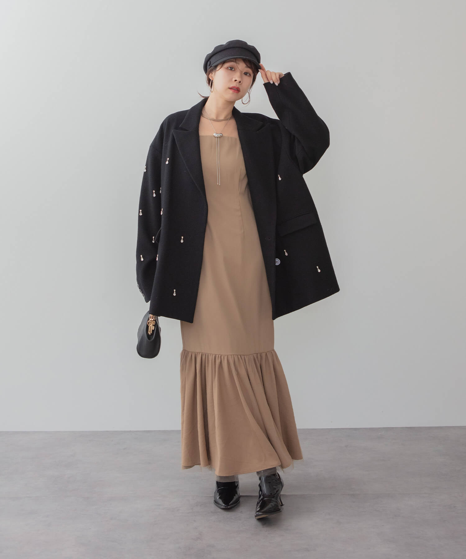 【当日発送】3WAYアシンメトリーチュールフリルワンピースドレス