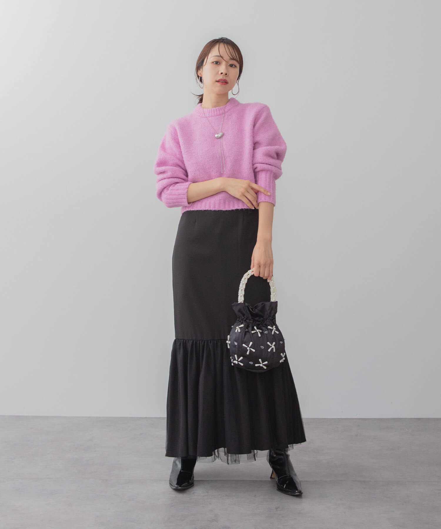 【当日発送】3WAYアシンメトリーチュールフリルワンピースドレス