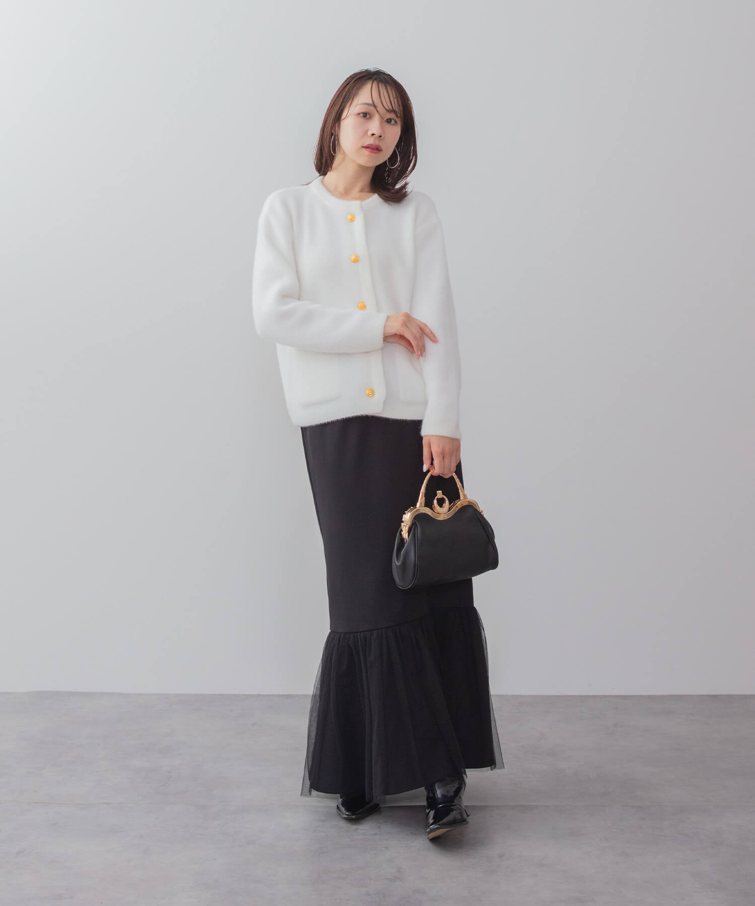 【当日発送】シアーチュールオフショルセットアップドレス