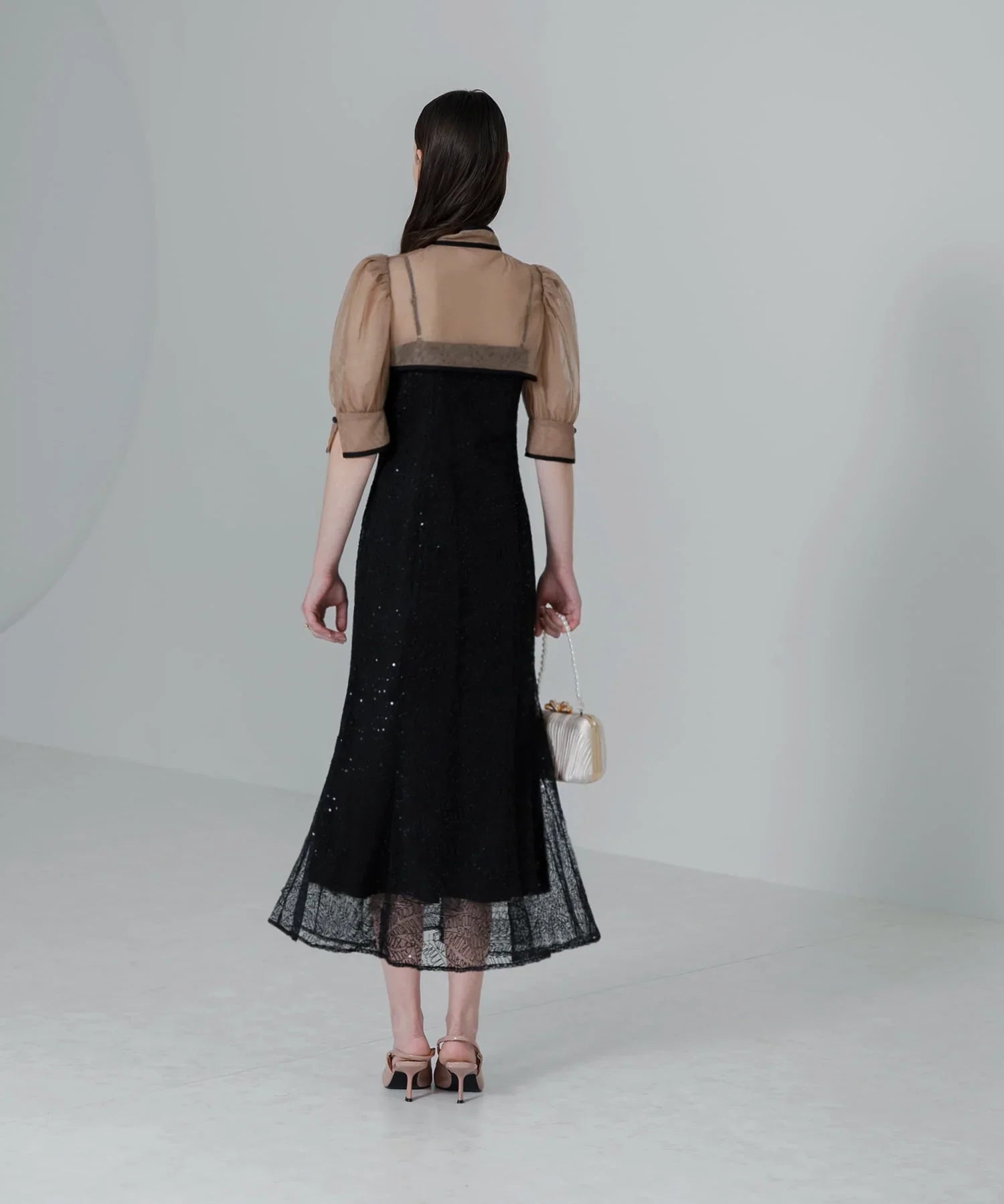 【当日発送】スパンコールボタニカルマーメイドボレロ2WAYワンピースドレス