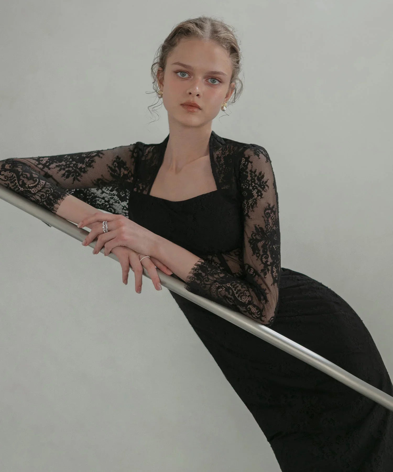 【LEJA LUXE】レースチューブデザインマーメイドドレス