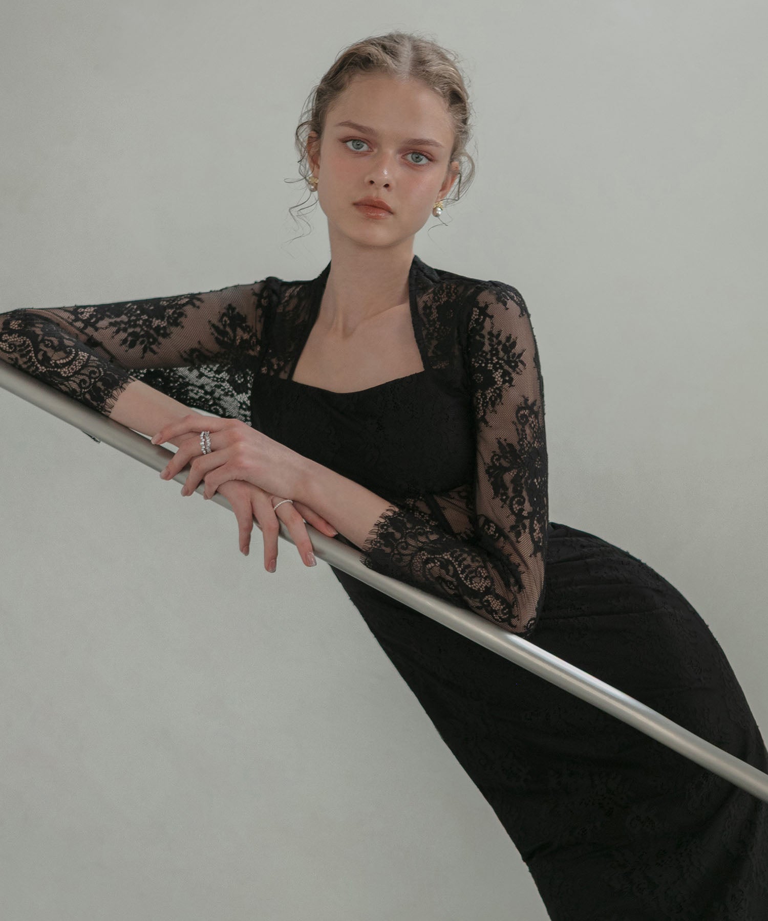 【LEJA LUXE】レースチューブデザインマーメイドドレス