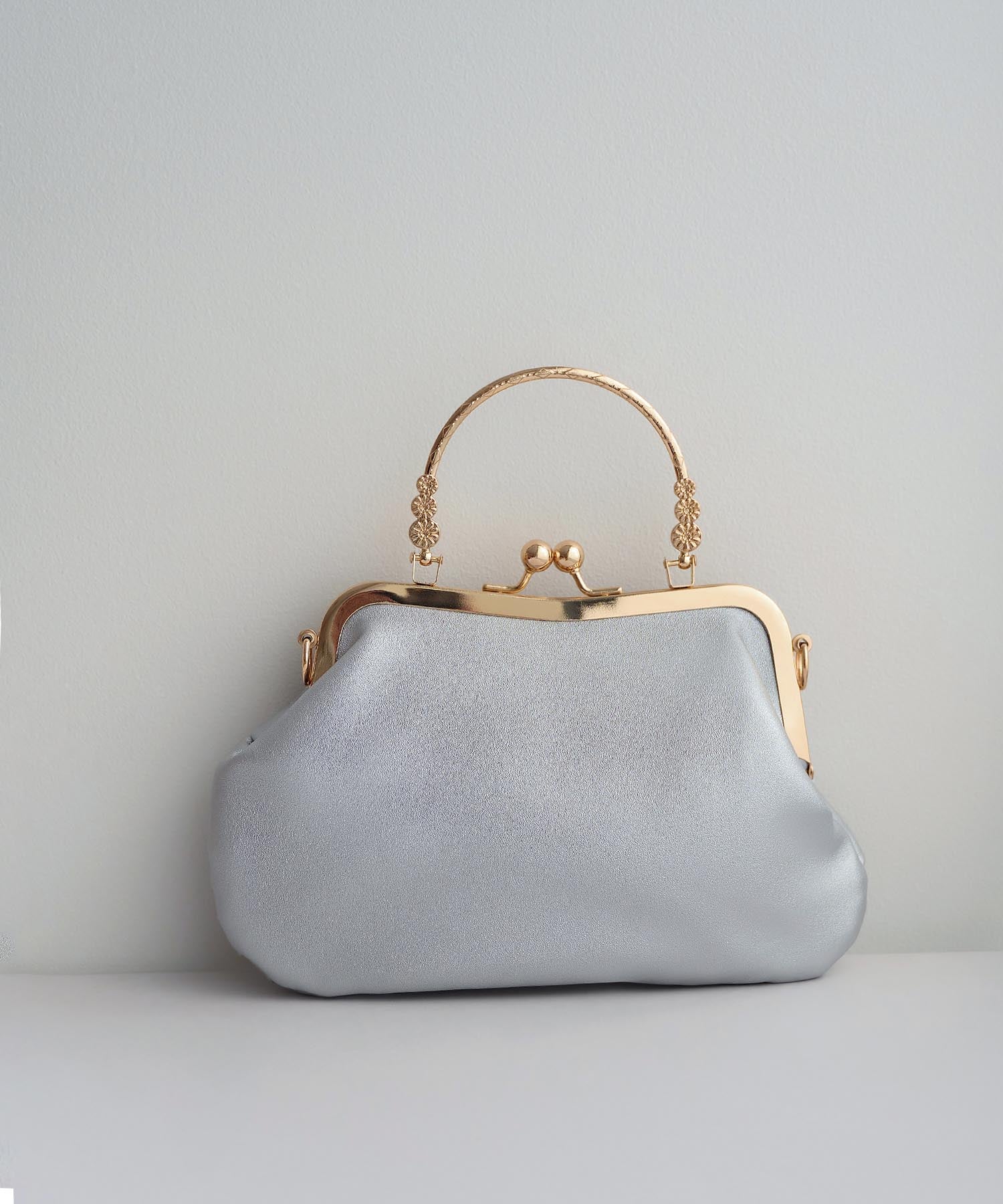 【当日発送】2WAYビジューバックル シャーリングハンドバッグ