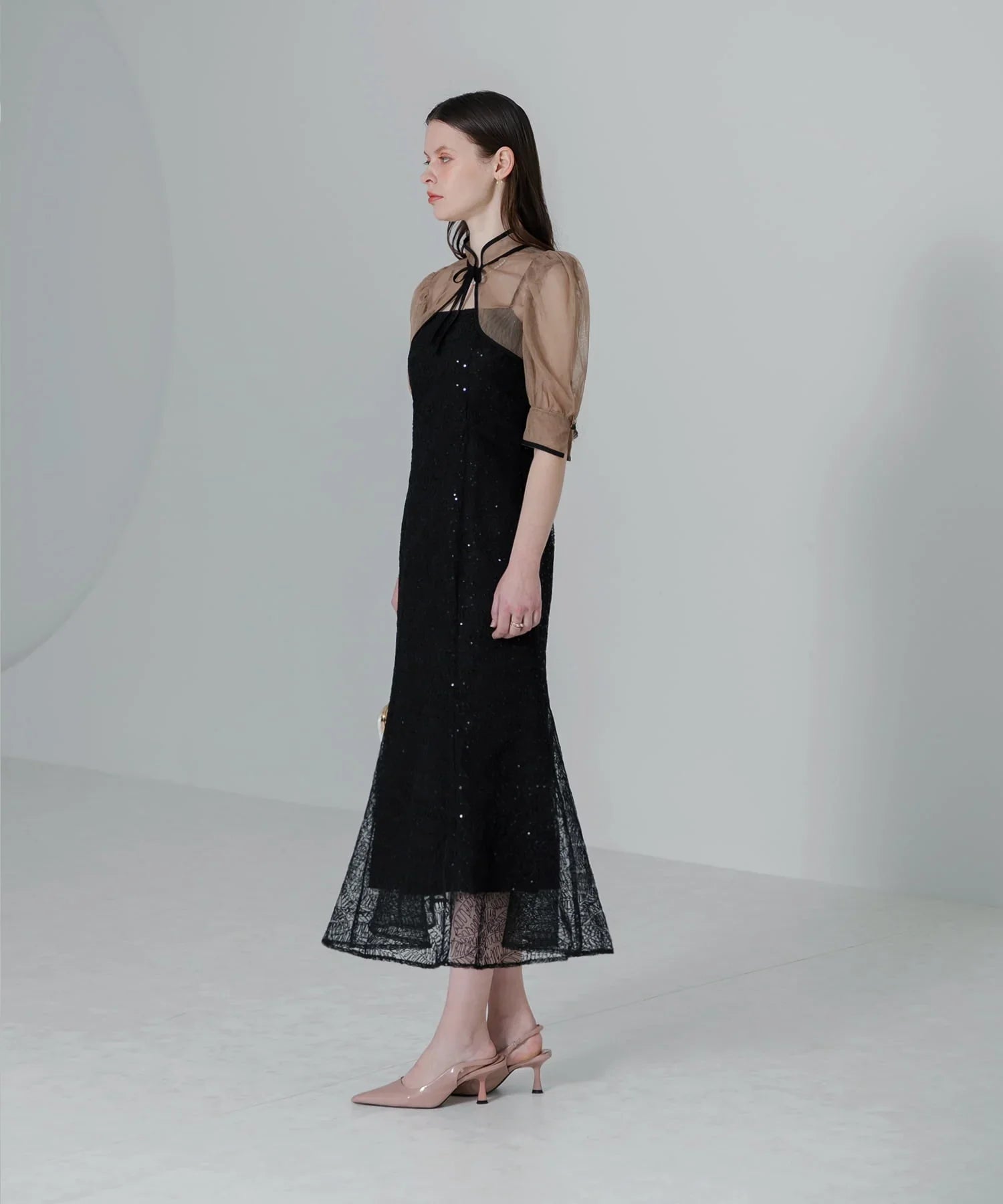 【当日発送】スパンコールボタニカルマーメイドボレロ2WAYワンピースドレス