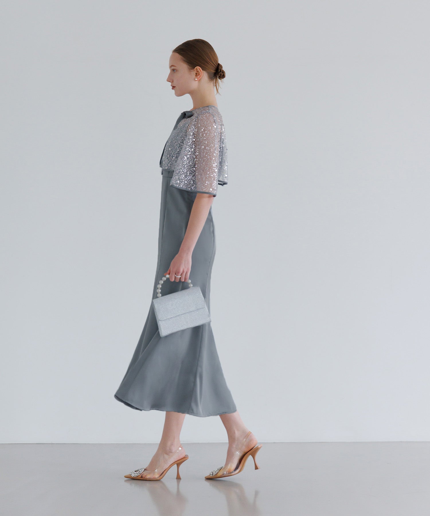 【当日発送】スパンコールビジューボレロマーメイドワンピースドレス