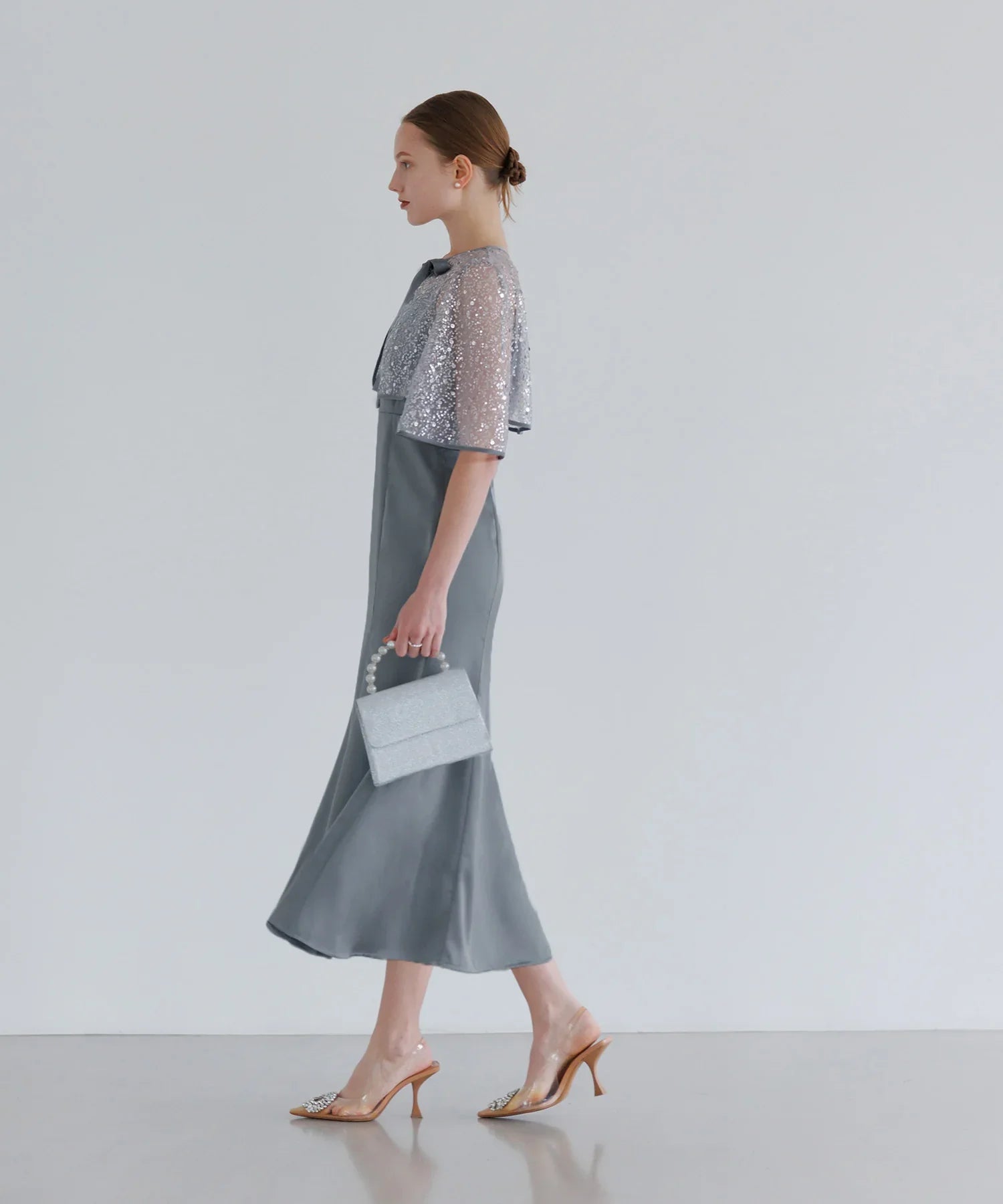 【当日発送】スパンコールビジューボレロマーメイドワンピースドレス