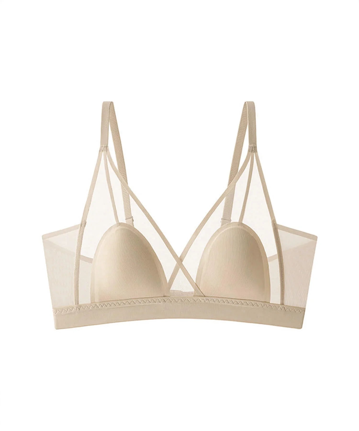 【当日発送】<涼感シアーブラ>極小パッドで驚きの着痩せ見え|ひんやり軽やか×ノンワイヤーで夏も快適