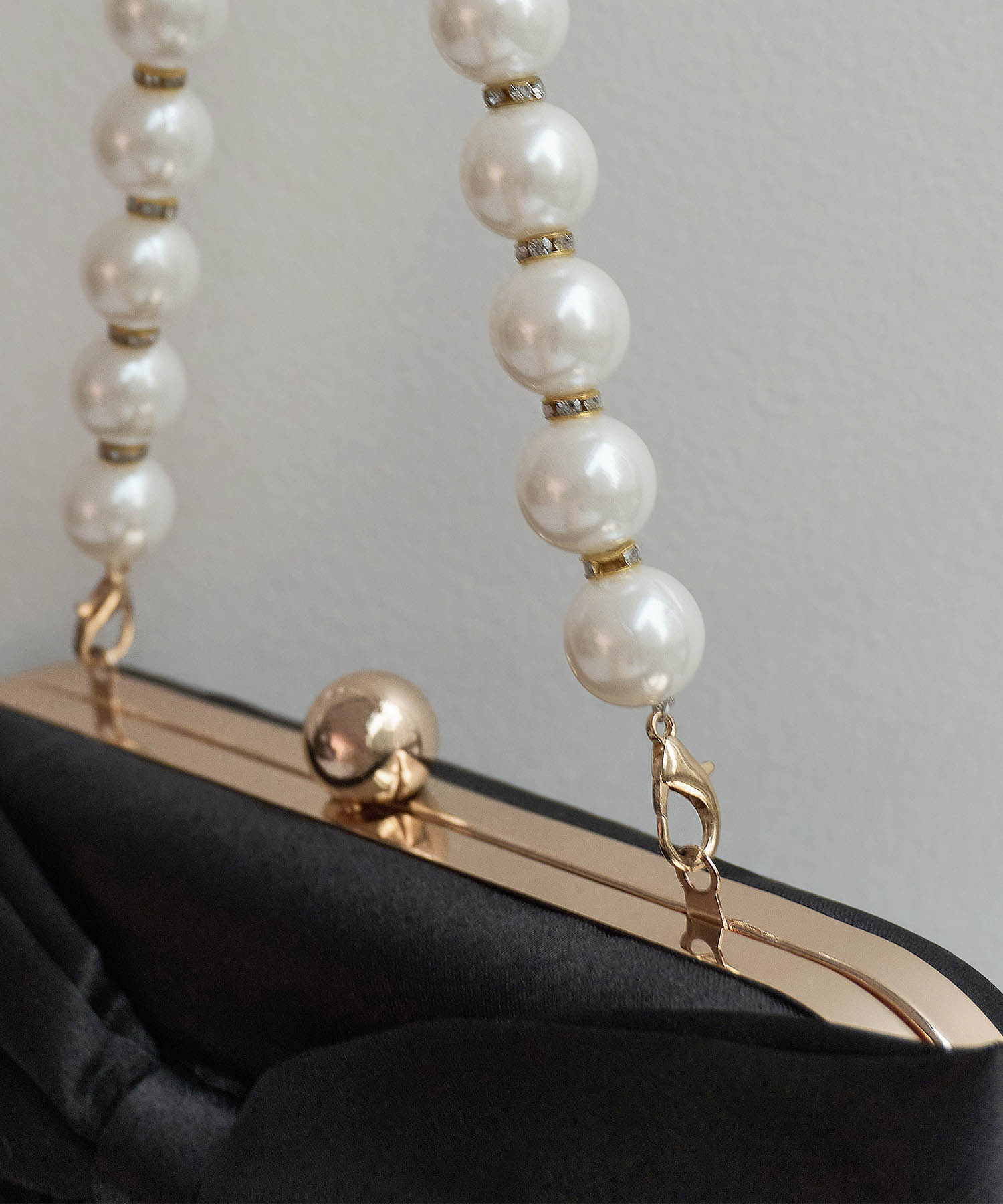 【当日発送】2WAYビッグリボンパールハンドルバッグ