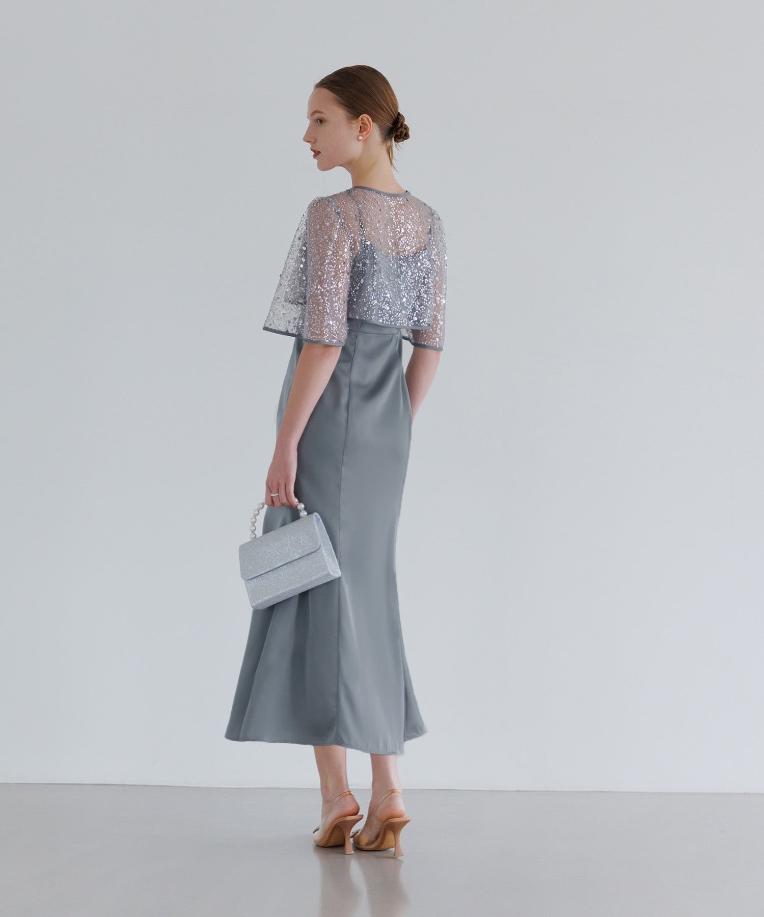 【当日発送】スパンコールビジューボレロマーメイドワンピースドレス