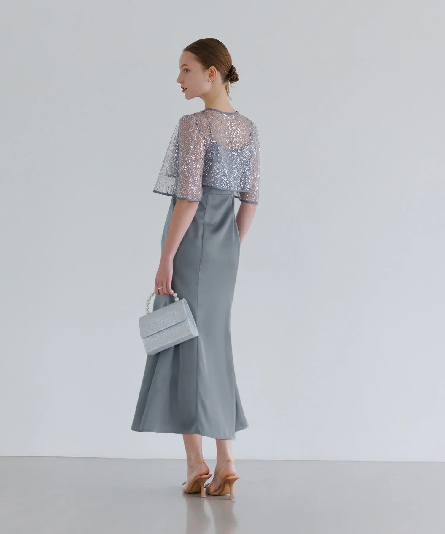 【当日発送】スパンコールビジューボレロマーメイドワンピースドレス