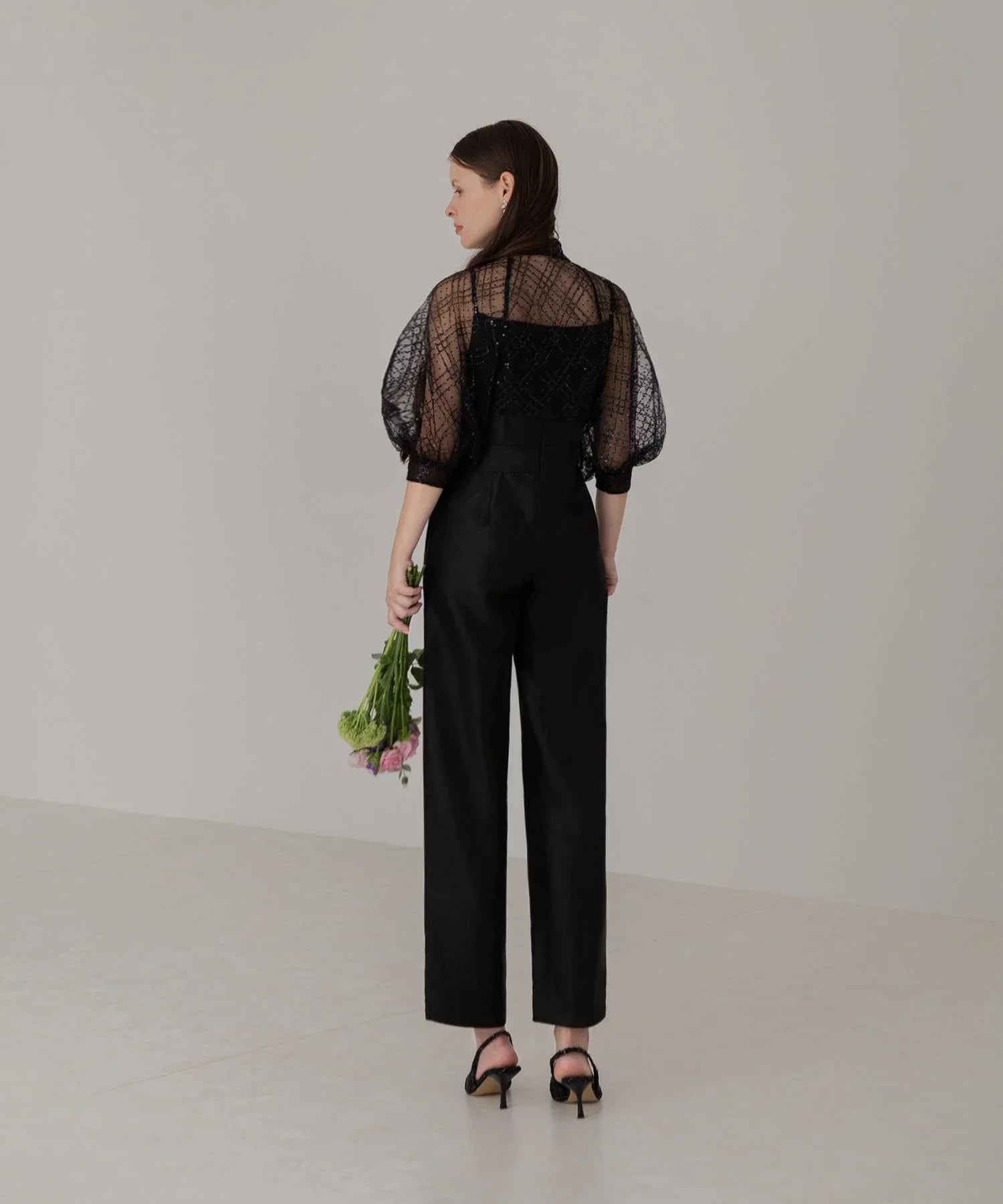 【當天出貨】圓點亮片緞帶波羅呢連身裙