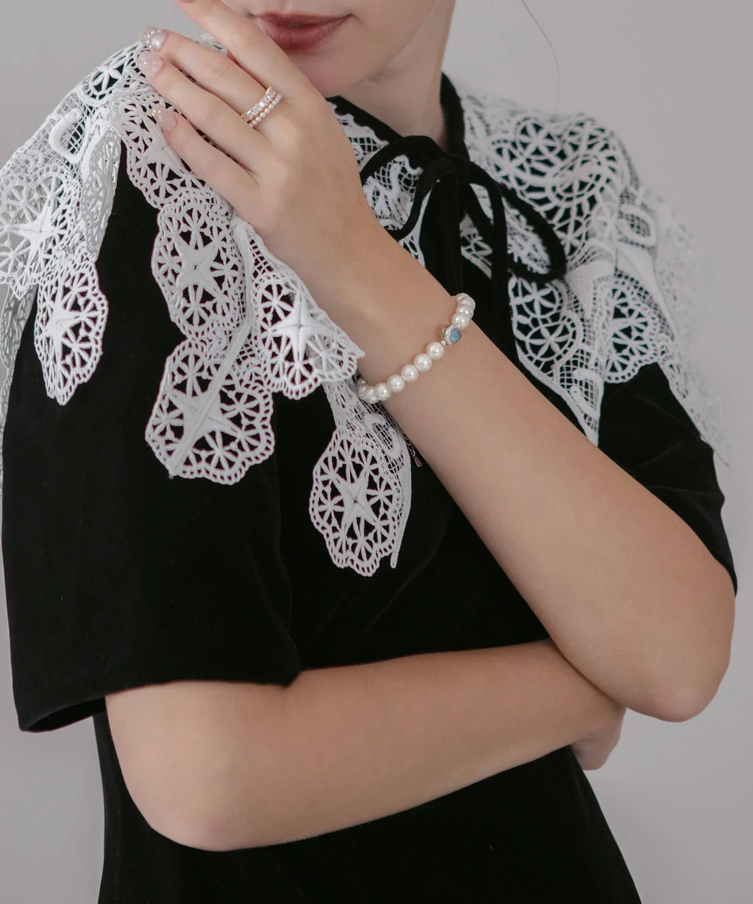 【当日発送】パールブルーストーン ブレスレット