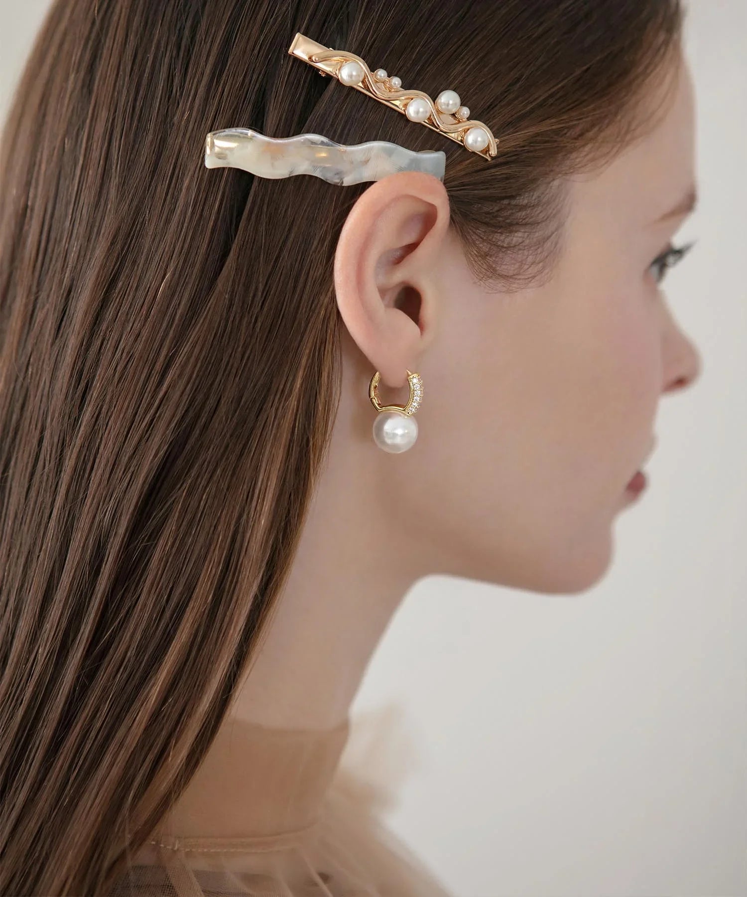 【当日発送】ゴールドビジューパールピアス