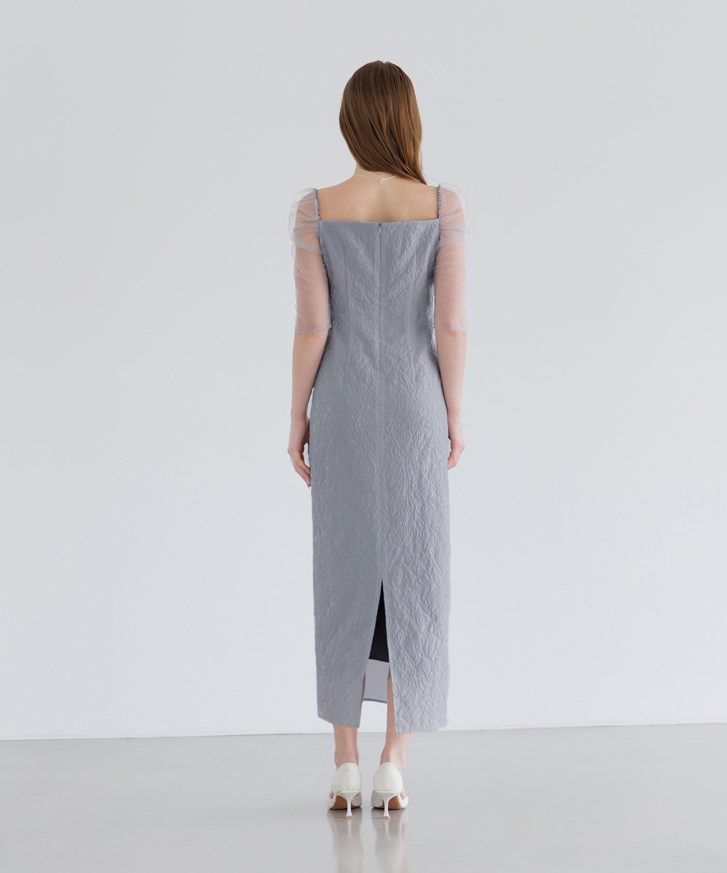 【当日発送】3WAYティアードフリルジャガードIラインワンピースドレス