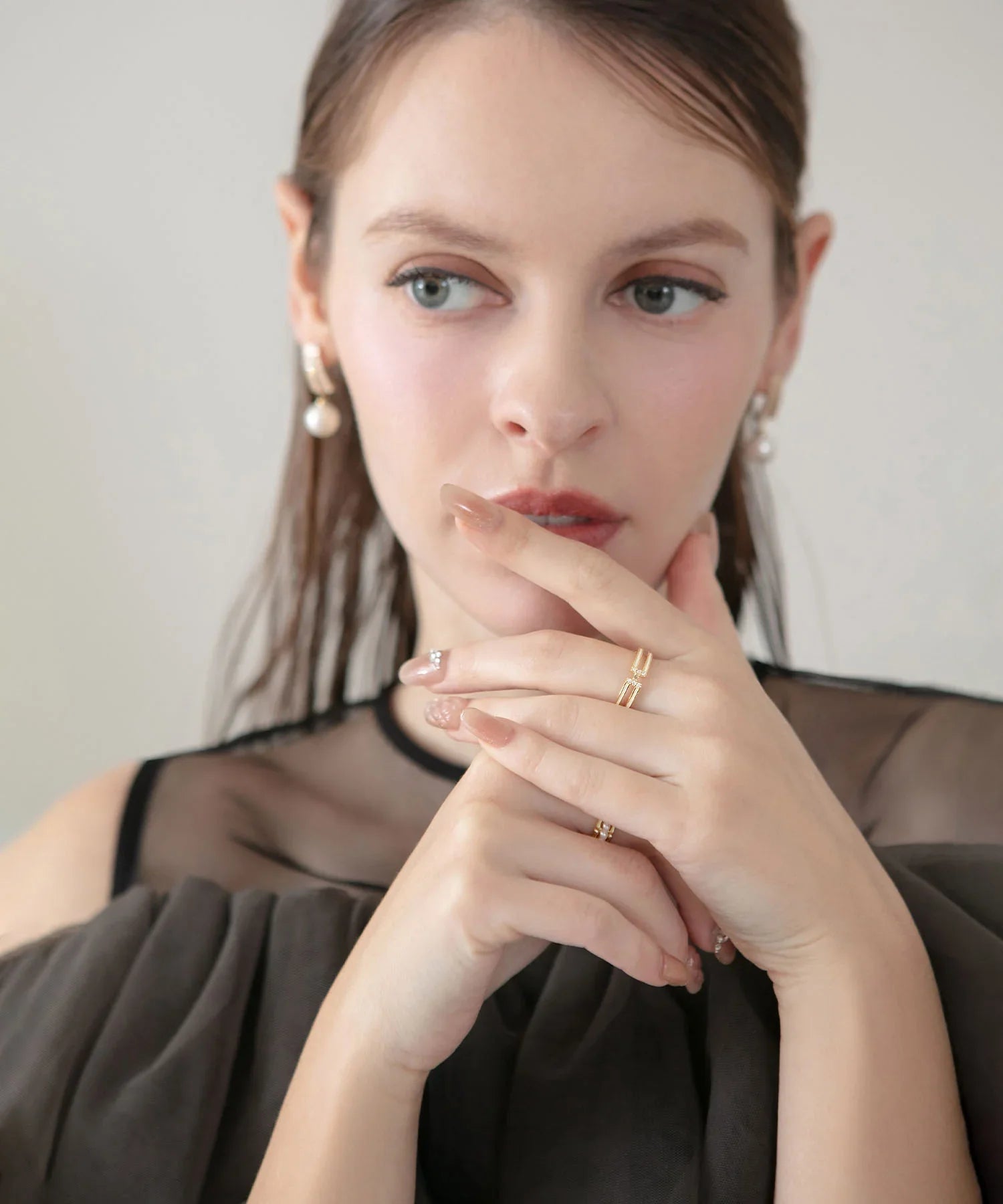 【当日発送】ダブルラインエッジゴールドリング