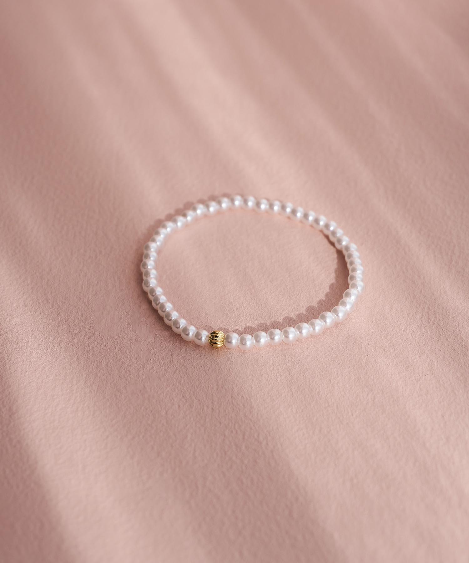 【当日発送】パールラインゴールドパーツブレスレット