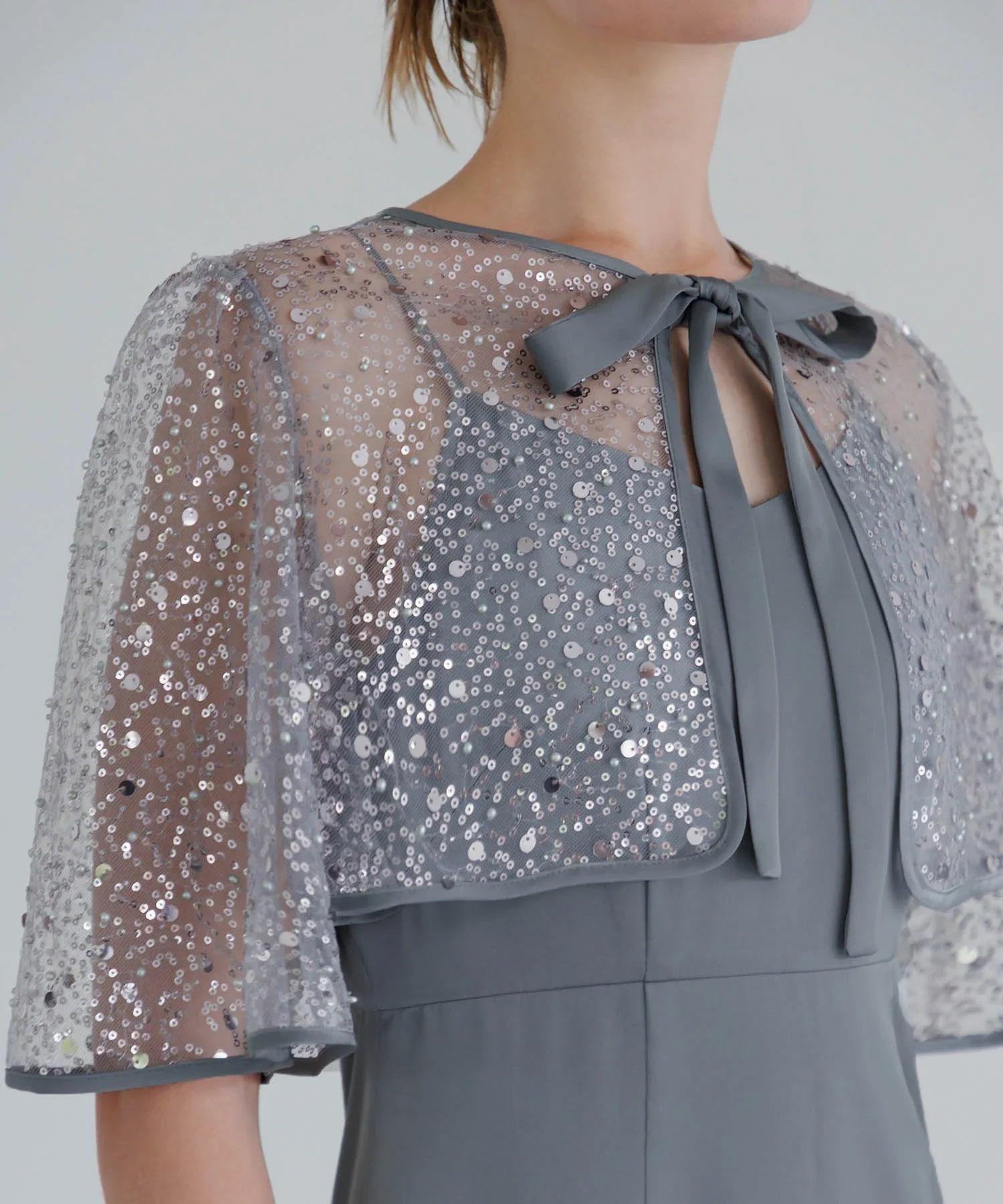 【当日発送】スパンコールビジューボレロマーメイドワンピースドレス