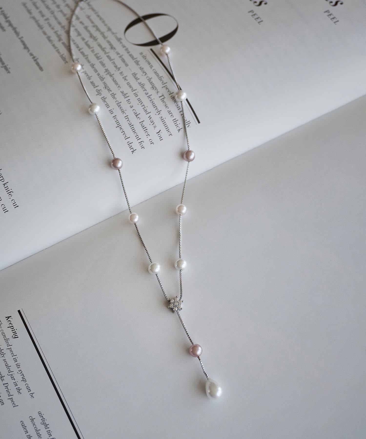 【COMING SOON】ミックスパールビジューモチーフネックレス