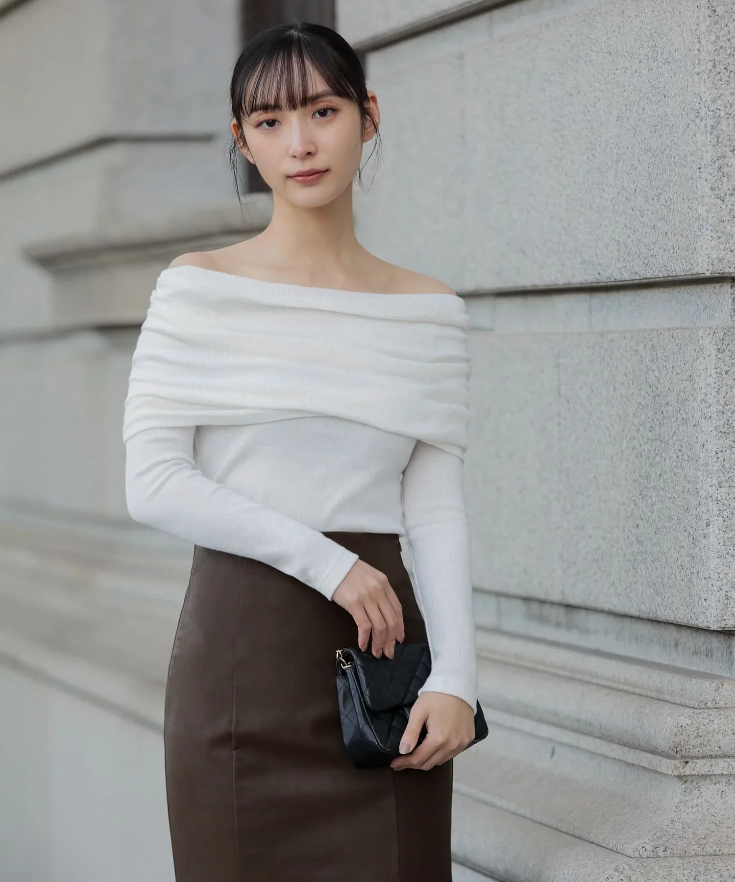 【当日発送】オフショルダーニットトップス