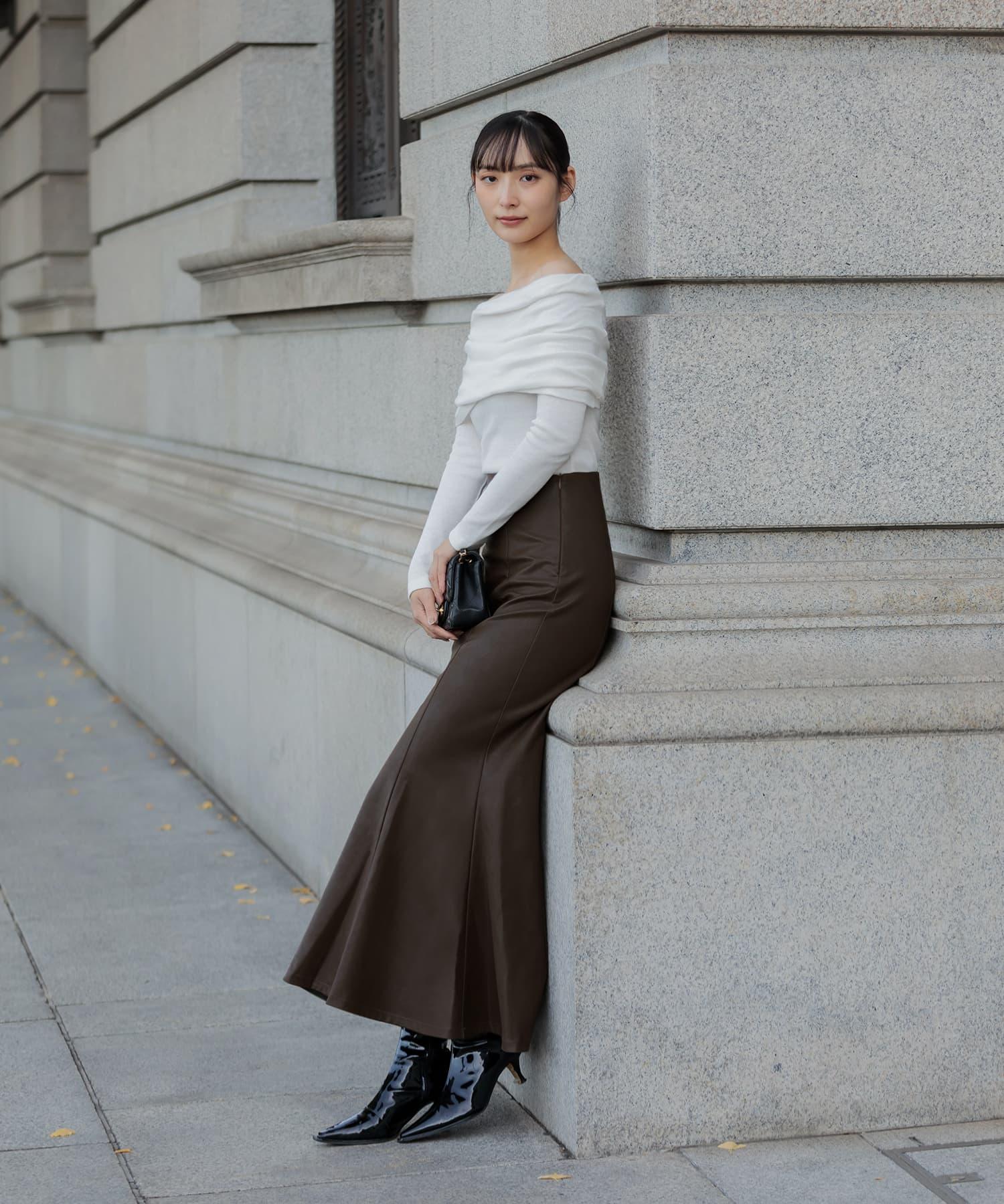 【当日発送】オフショルダーニットトップス