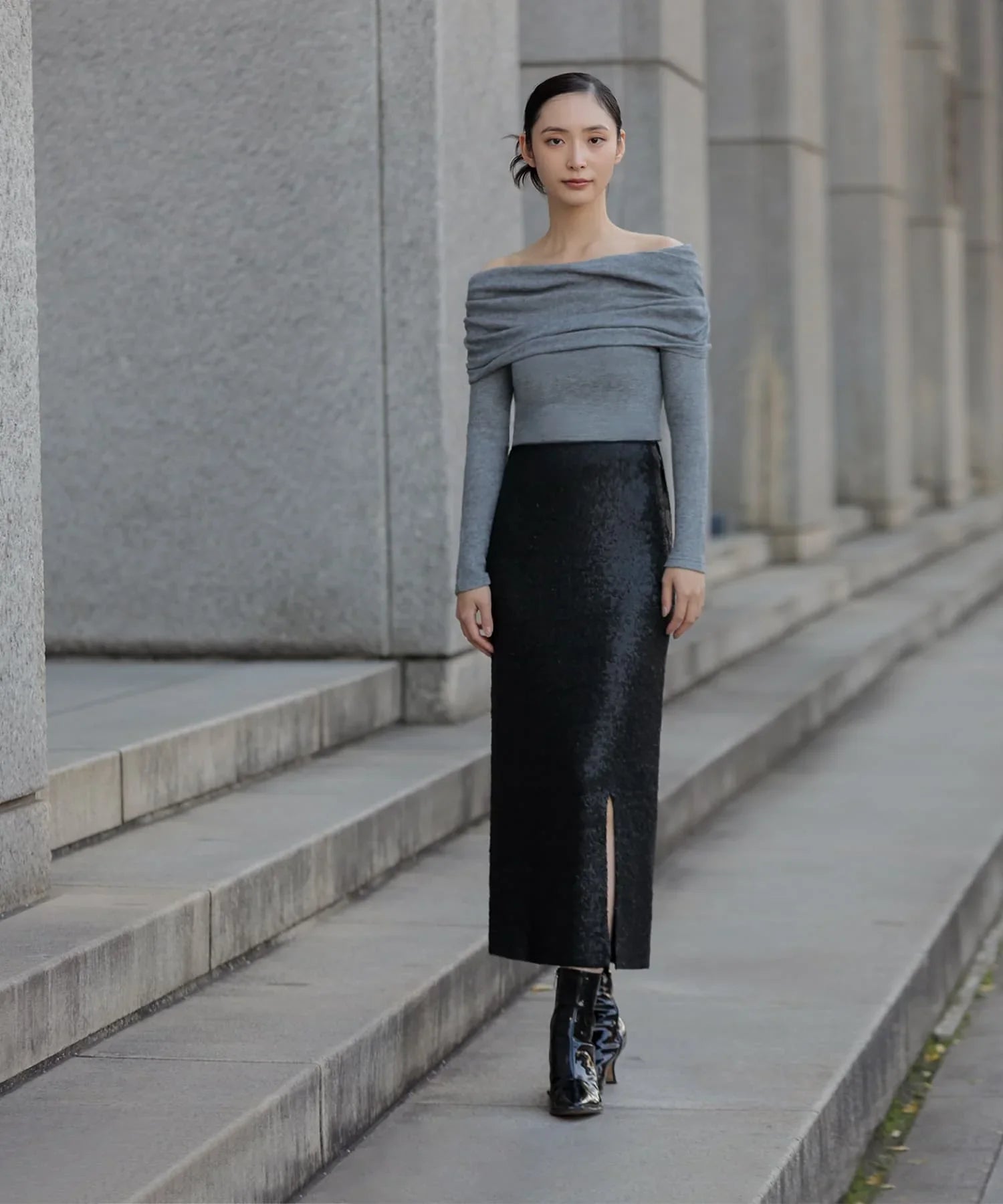 【当日発送】オフショルダーニットトップス