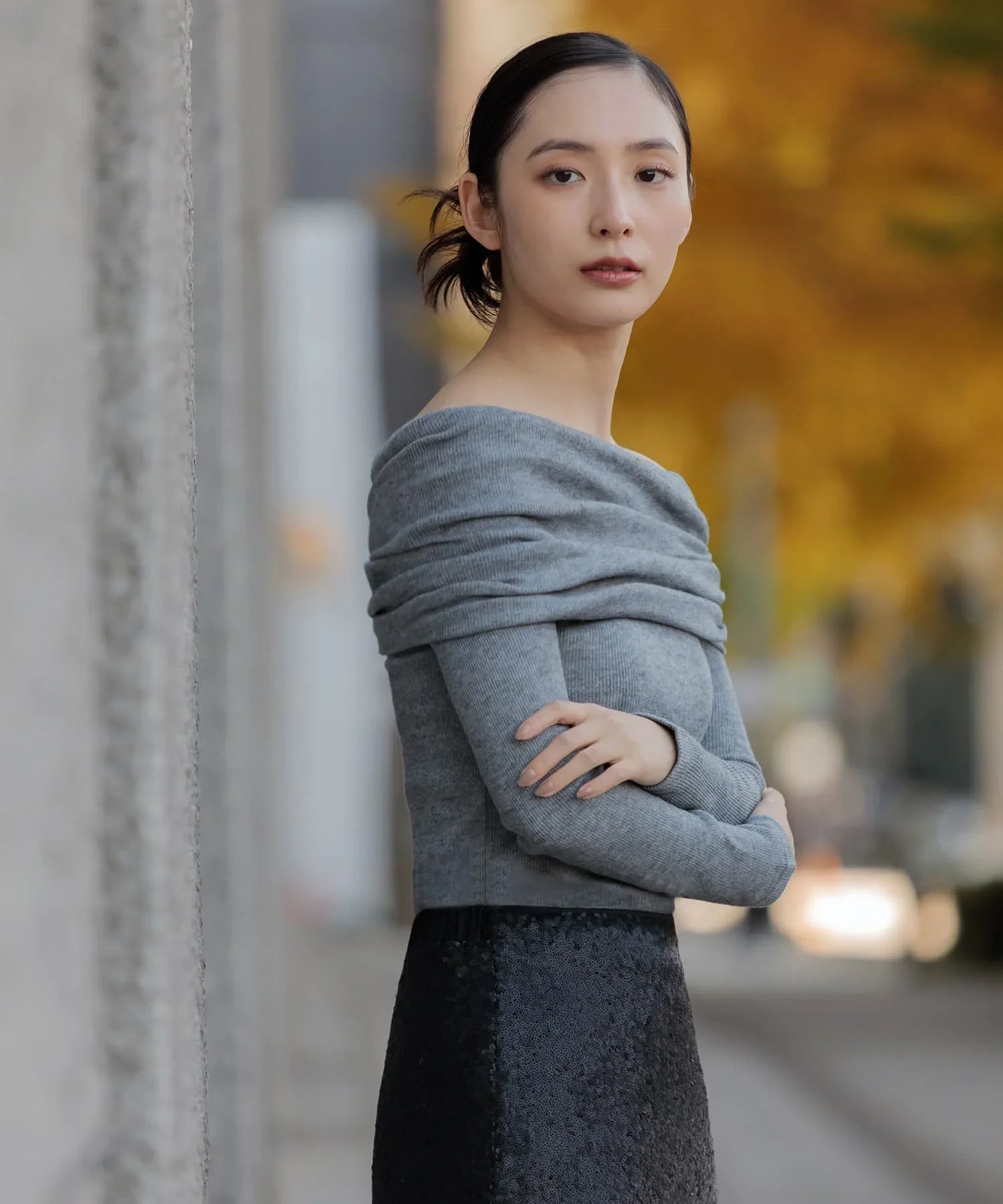 【当日発送】オフショルダーニットトップス