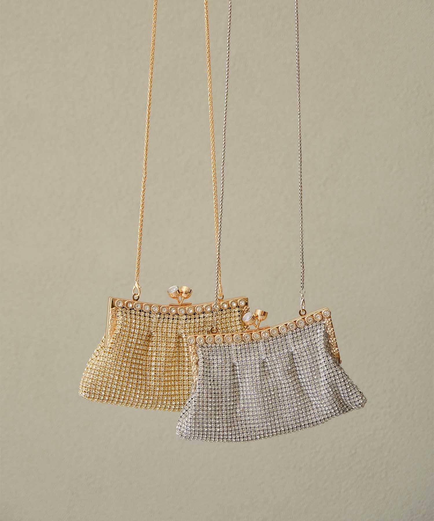 【当日発送】2WAYジュエルストーンビジューバッグ