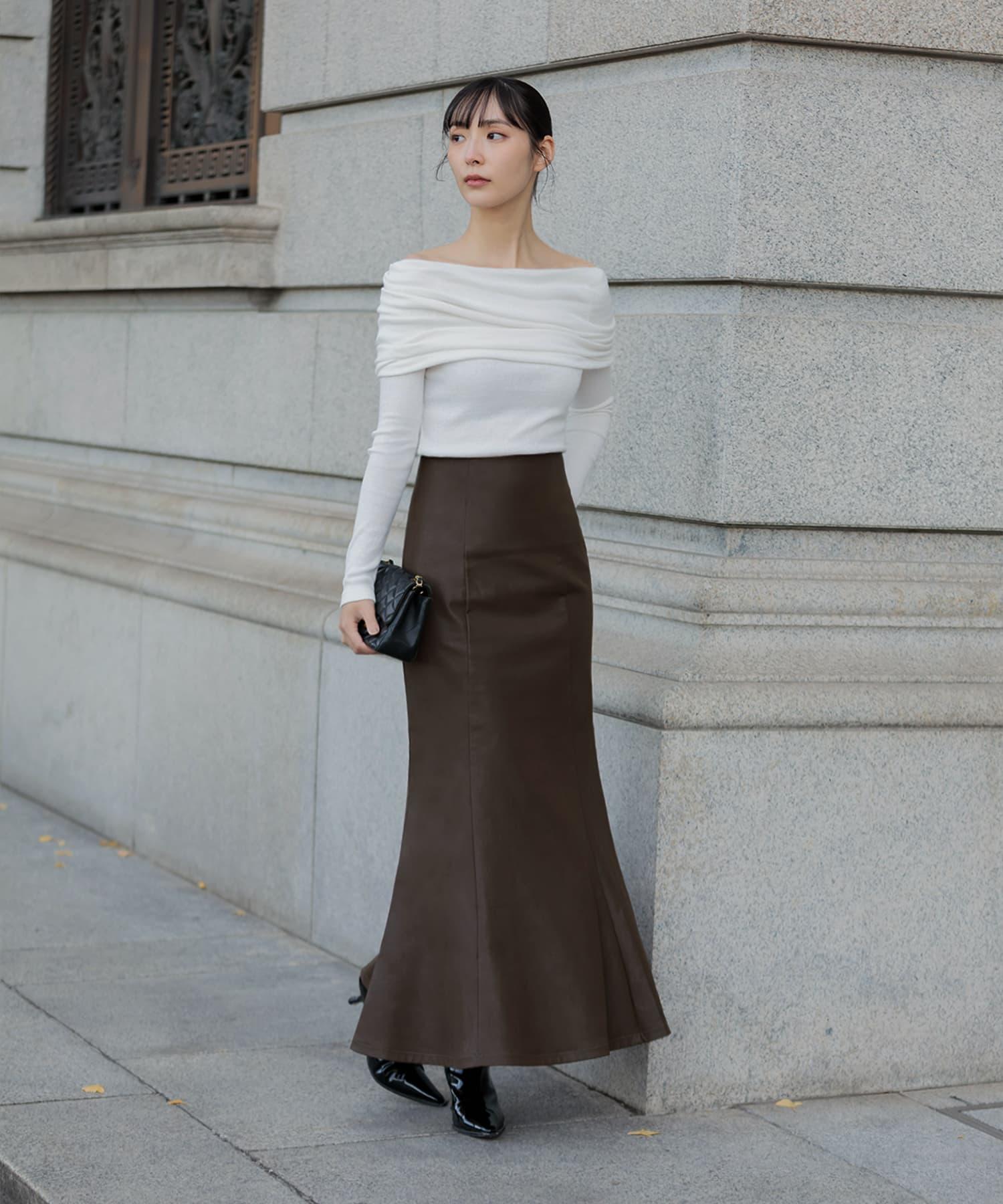 【当日発送】オフショルダーニットトップス