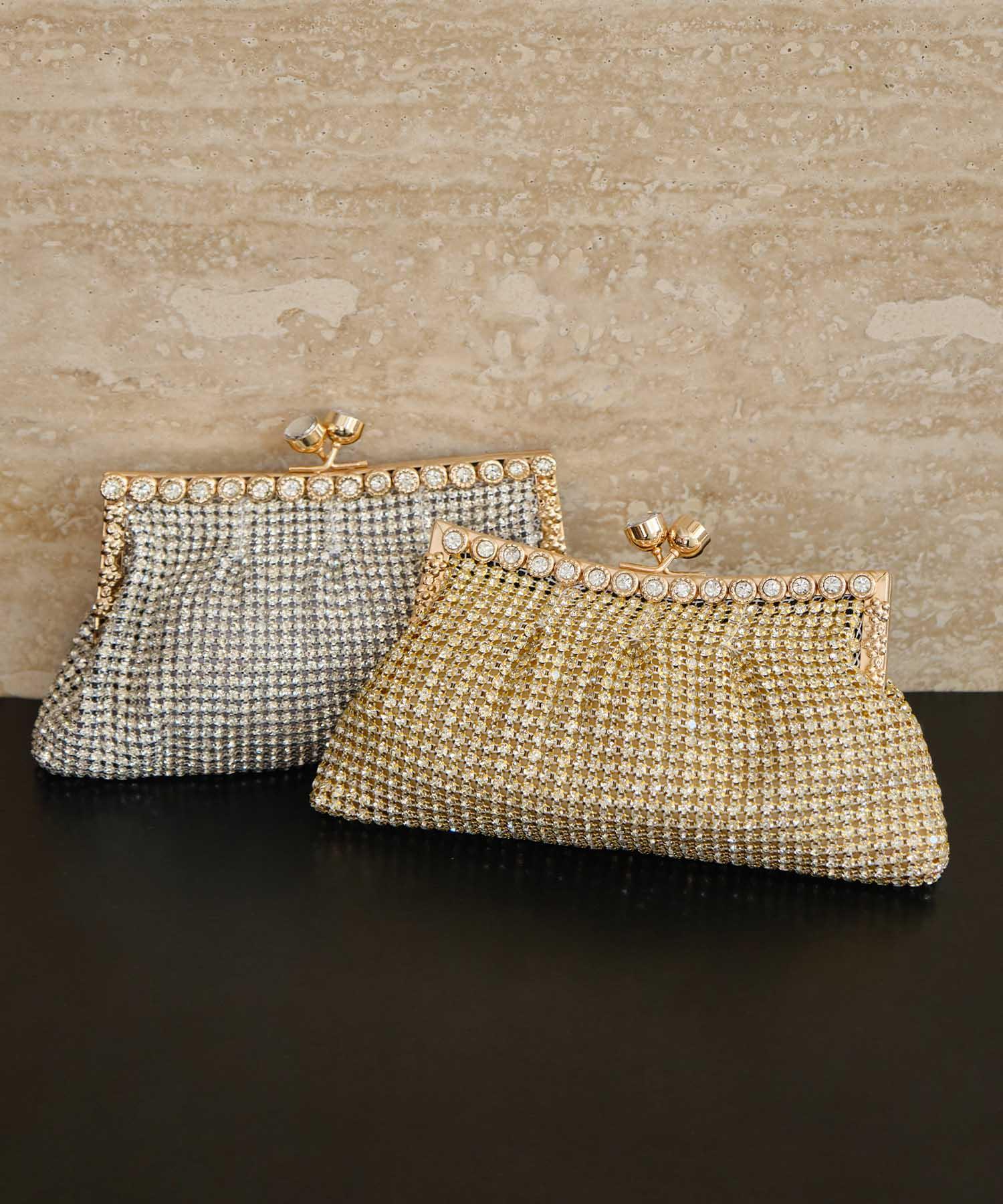 【当日発送】2WAYジュエルストーンビジューバッグ