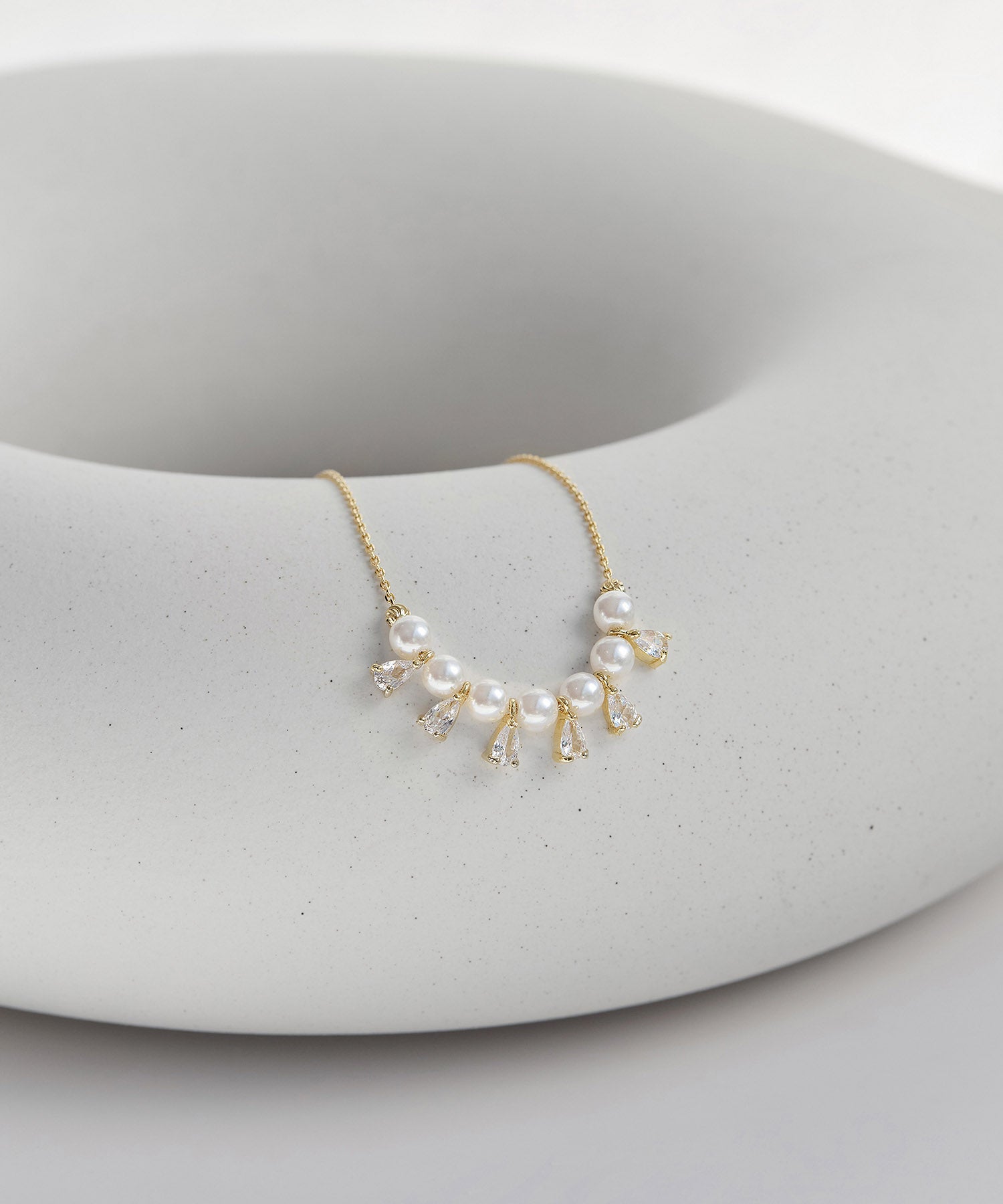 【当日発送】パールティアドロップネックレス