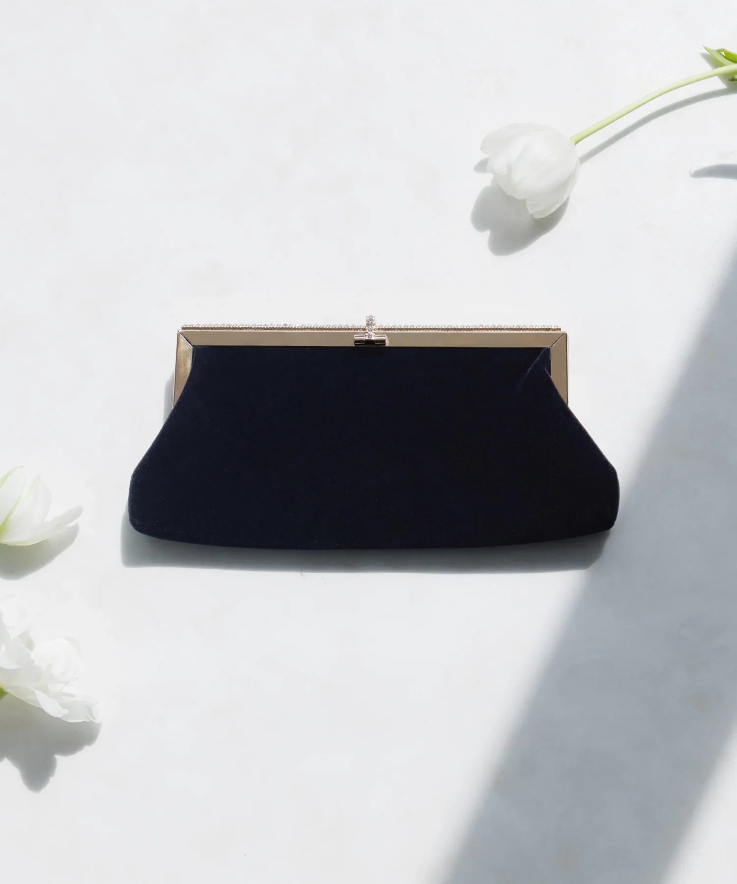 【SOLD OUT】3WAYベロアゴールドラインストーンバッグ