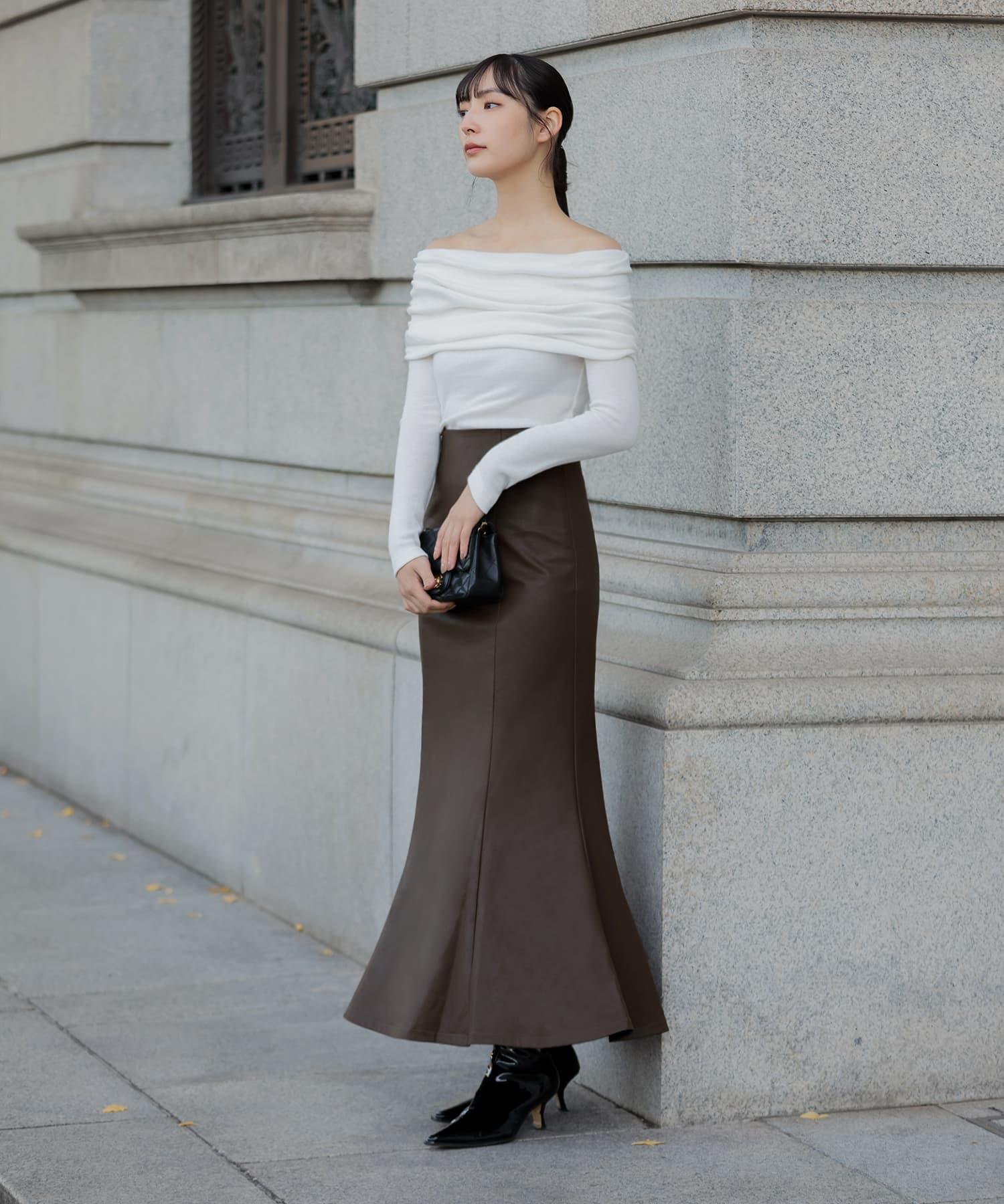 【当日発送】オフショルダーニットトップス