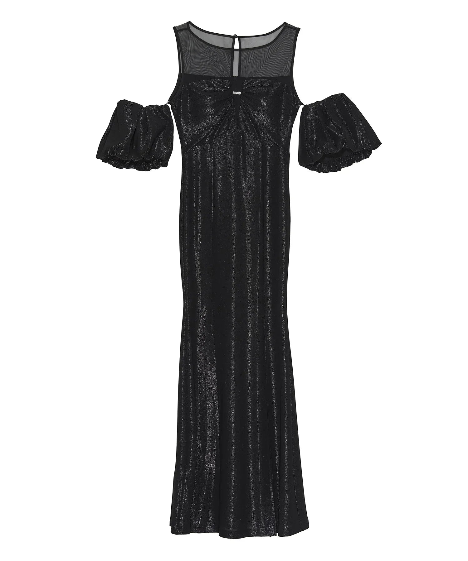 【LEJA LUXE】ラメシャイニーシアーデコルテマーメイドドレス